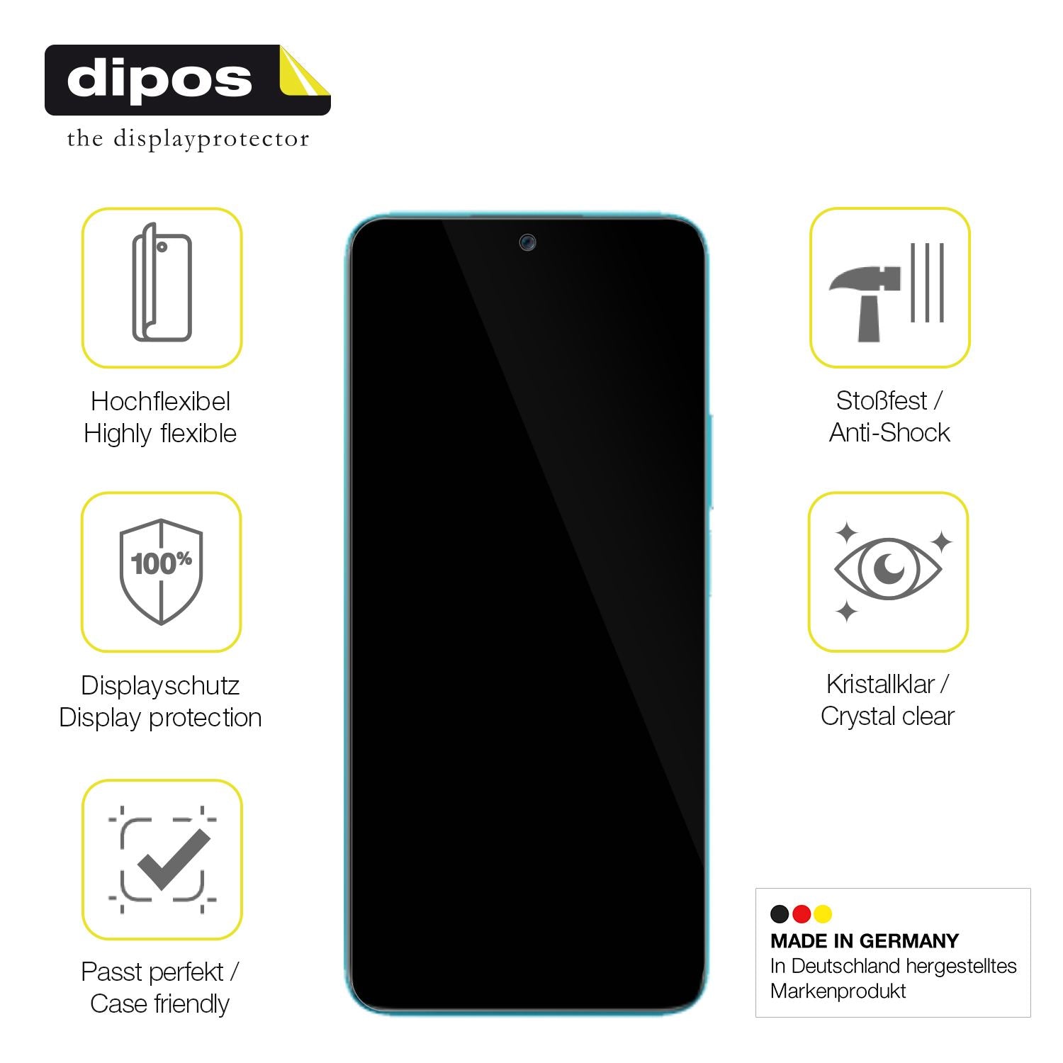 Displayschutz hergestellt in Deutschland, höchste Qualität made in Germany