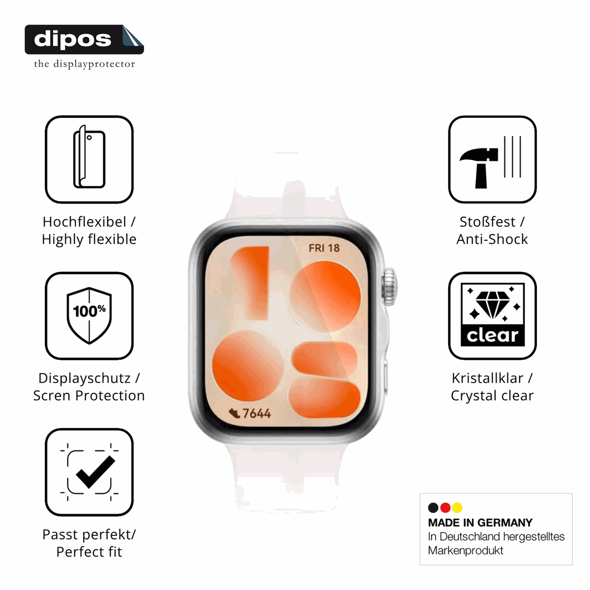 Displayschutz hergestellt in Deutschland, höchste Qualität made in Germany
