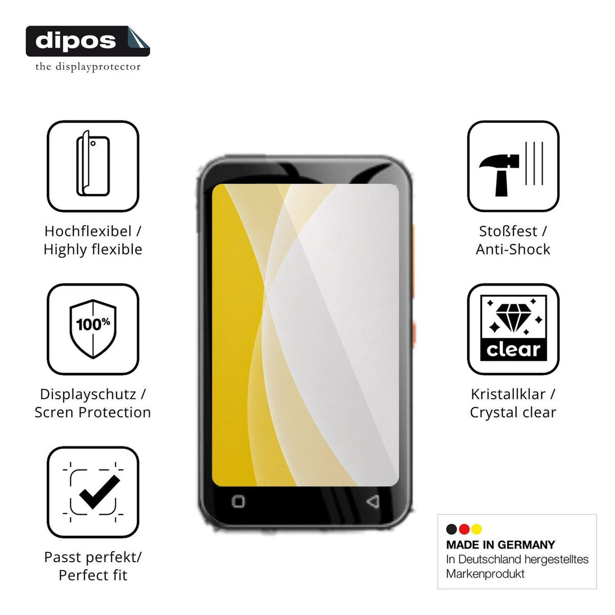 Displayschutz hergestellt in Deutschland, höchste Qualität made in Germany