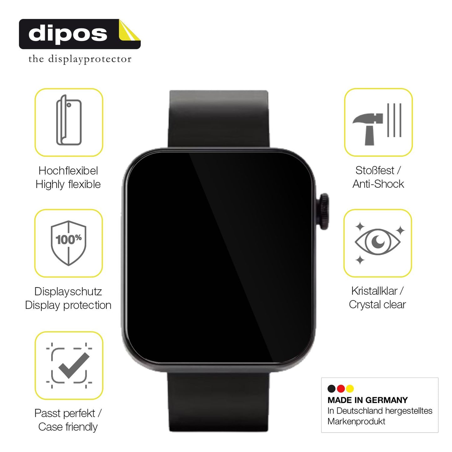 Displayschutz hergestellt in Deutschland, höchste Qualität made in Germany