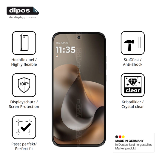 Displayschutz hergestellt in Deutschland, höchste Qualität made in Germany
