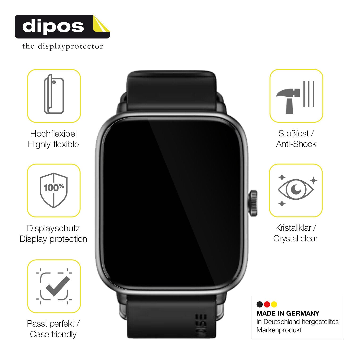 Displayschutz hergestellt in Deutschland, höchste Qualität made in Germany