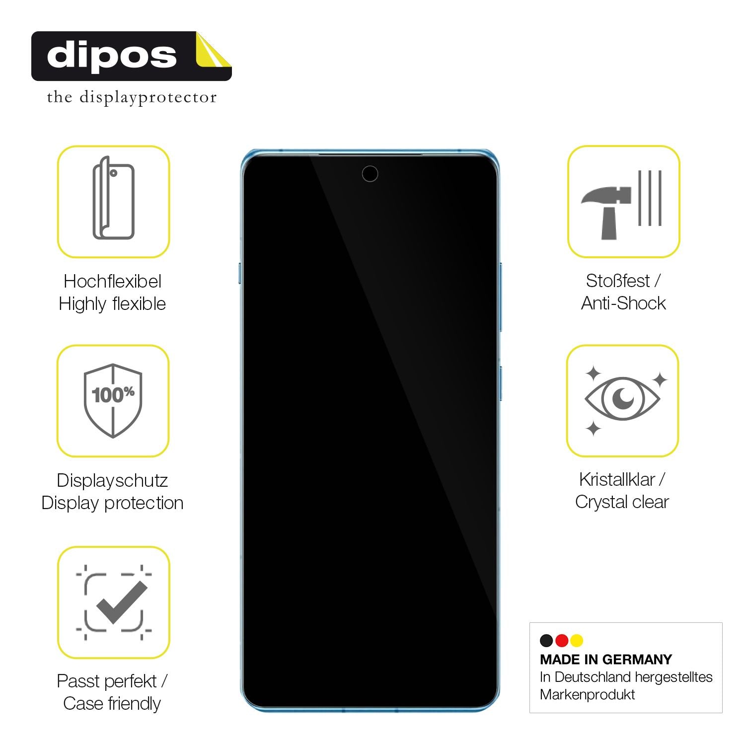 Displayschutz hergestellt in Deutschland, höchste Qualität made in Germany