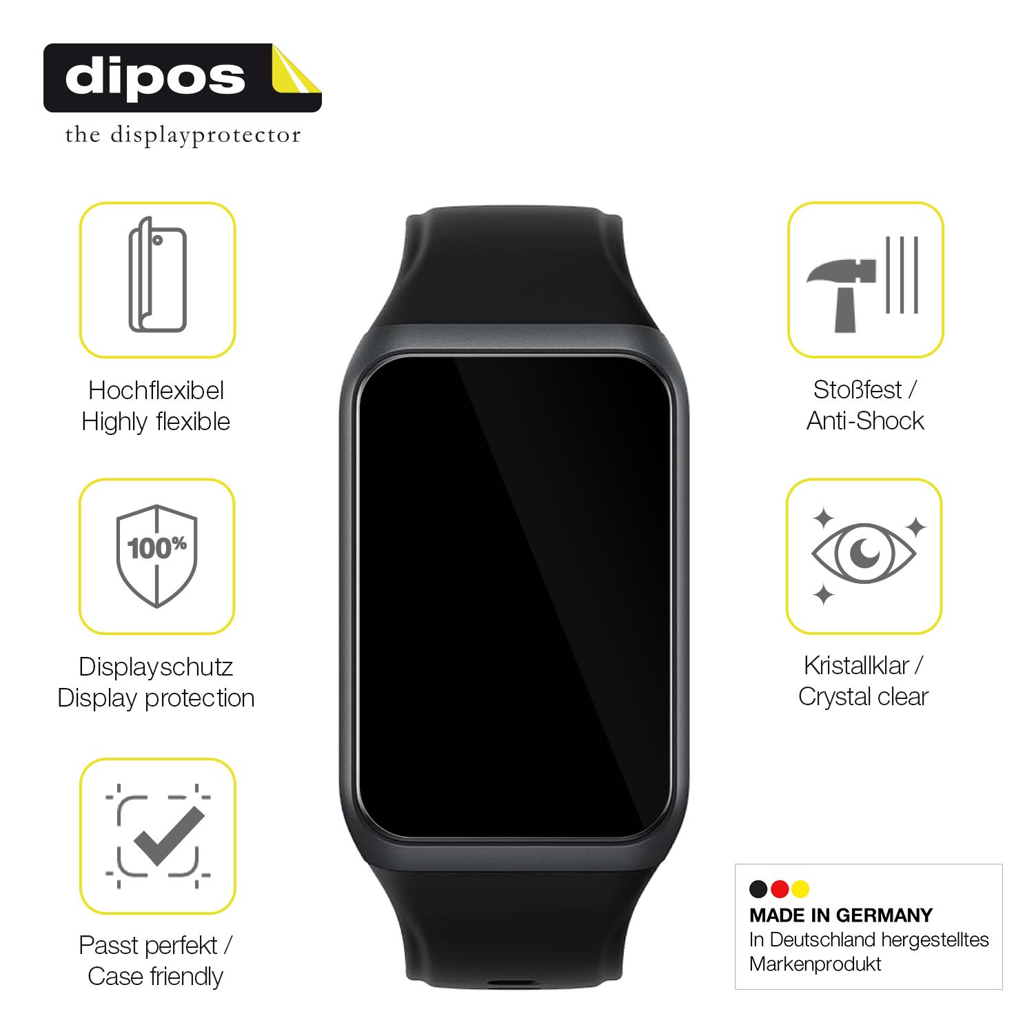 Displayschutz hergestellt in Deutschland, höchste Qualität made in Germany