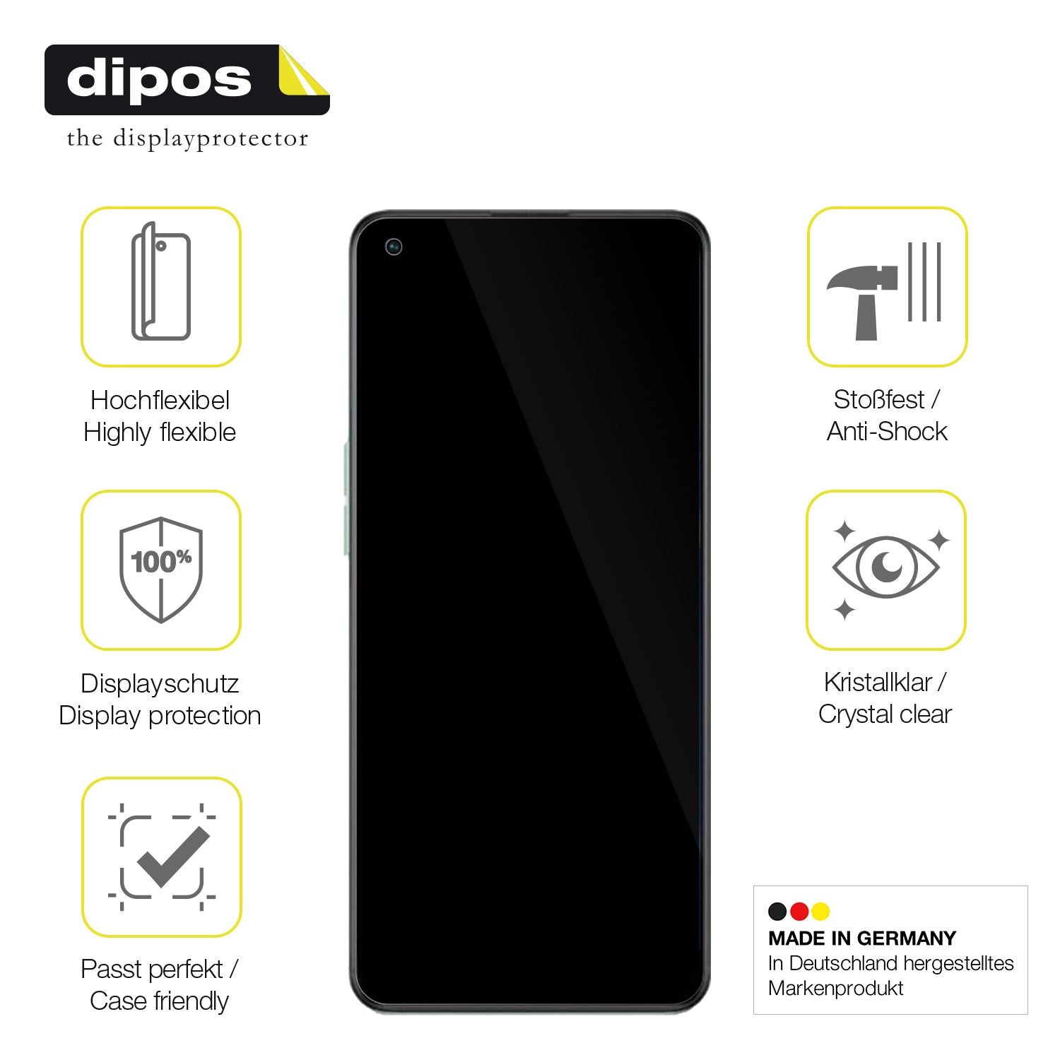 Displayschutz hergestellt in Deutschland, höchste Qualität made in Germany