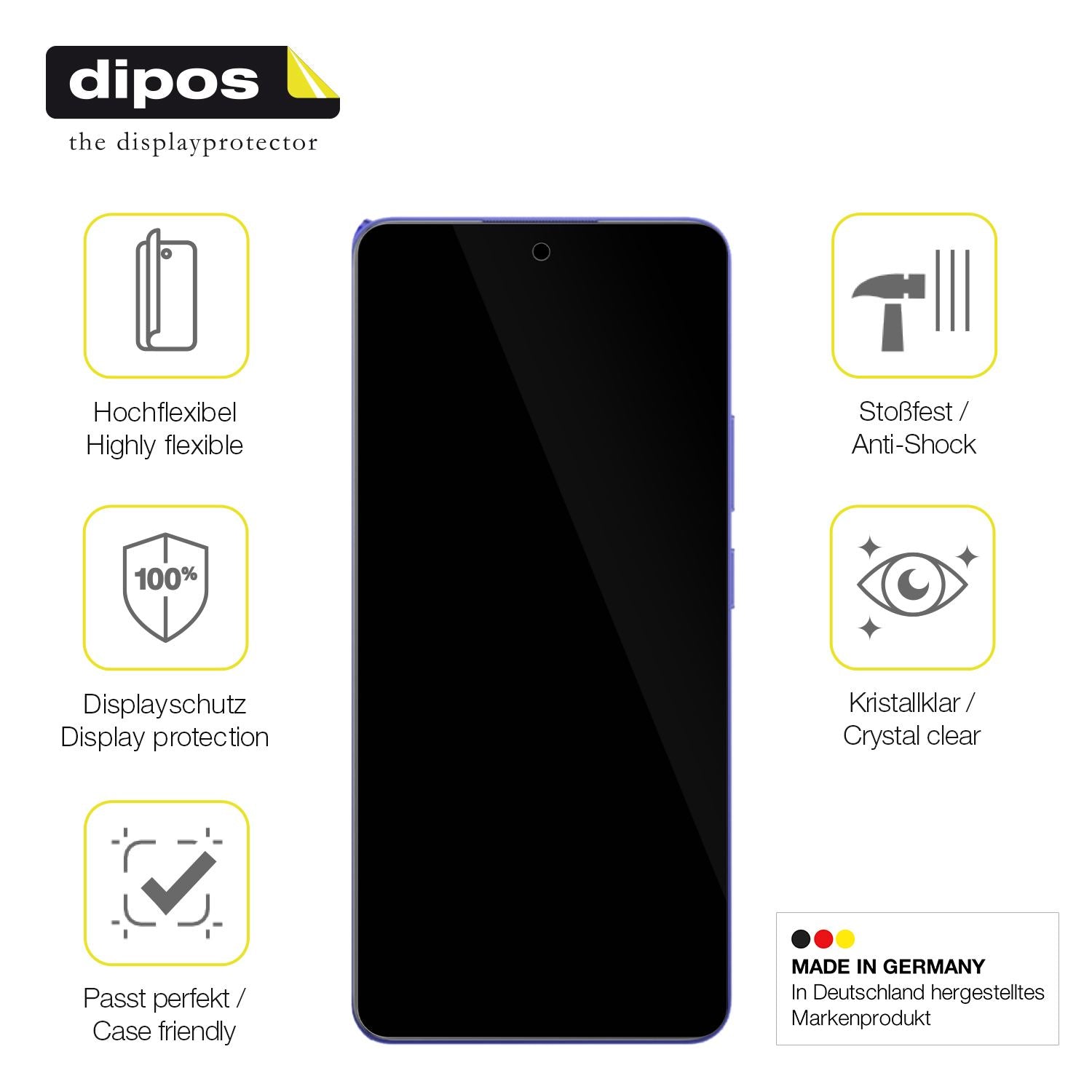 Displayschutz hergestellt in Deutschland, höchste Qualität made in Germany