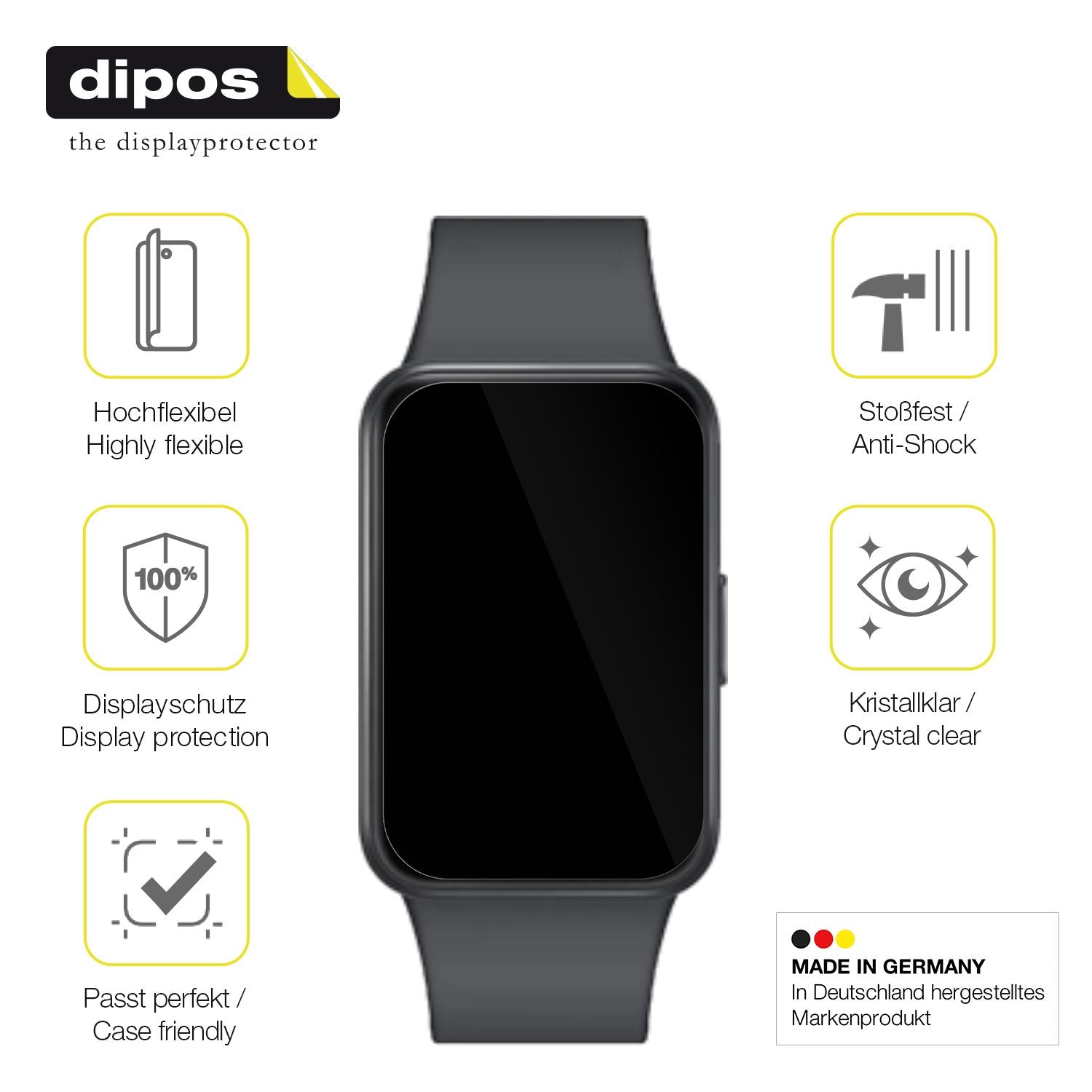 Displayschutz hergestellt in Deutschland, höchste Qualität made in Germany