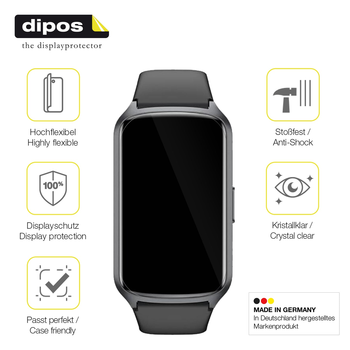 Displayschutz hergestellt in Deutschland, höchste Qualität made in Germany