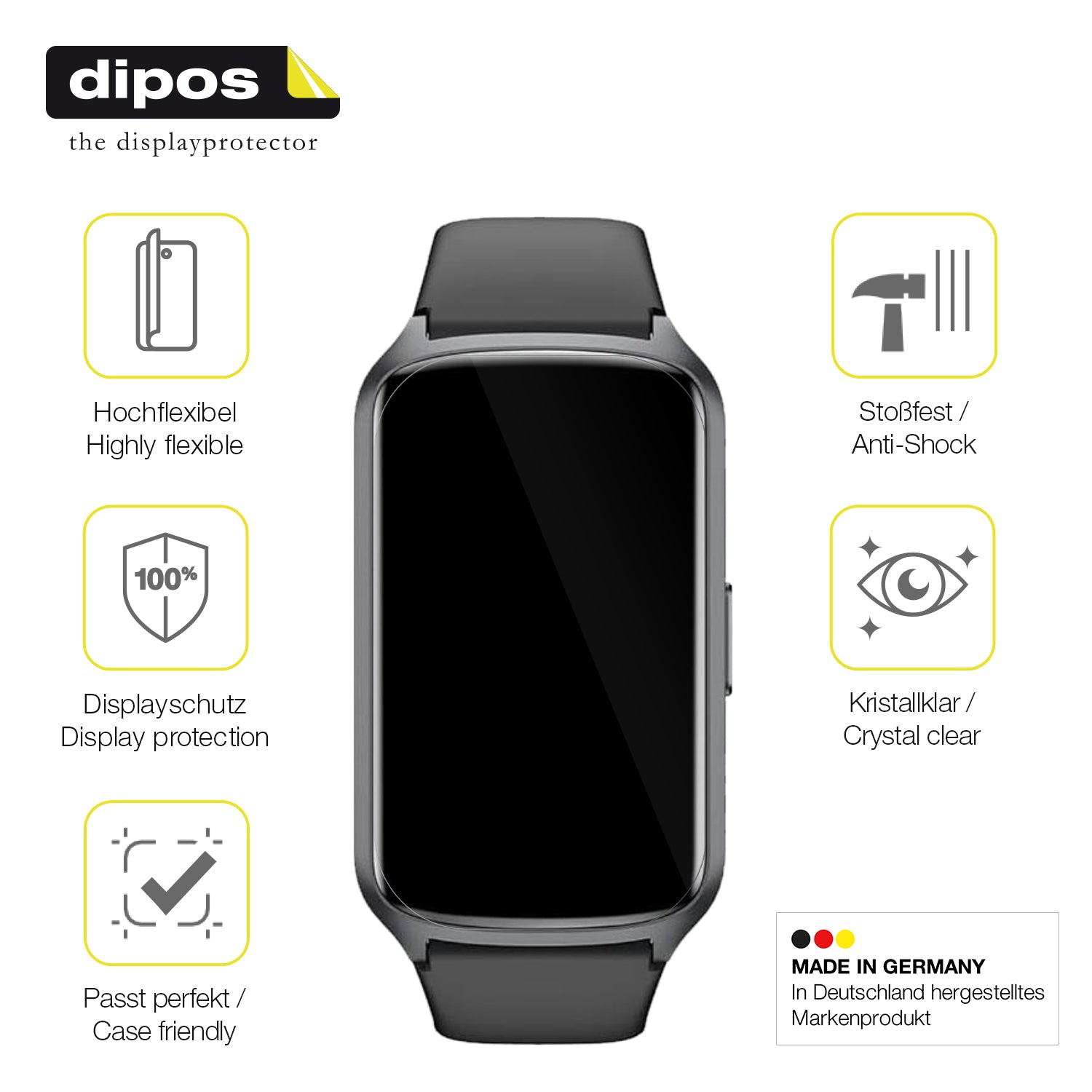 Displayschutz hergestellt in Deutschland, höchste Qualität made in Germany