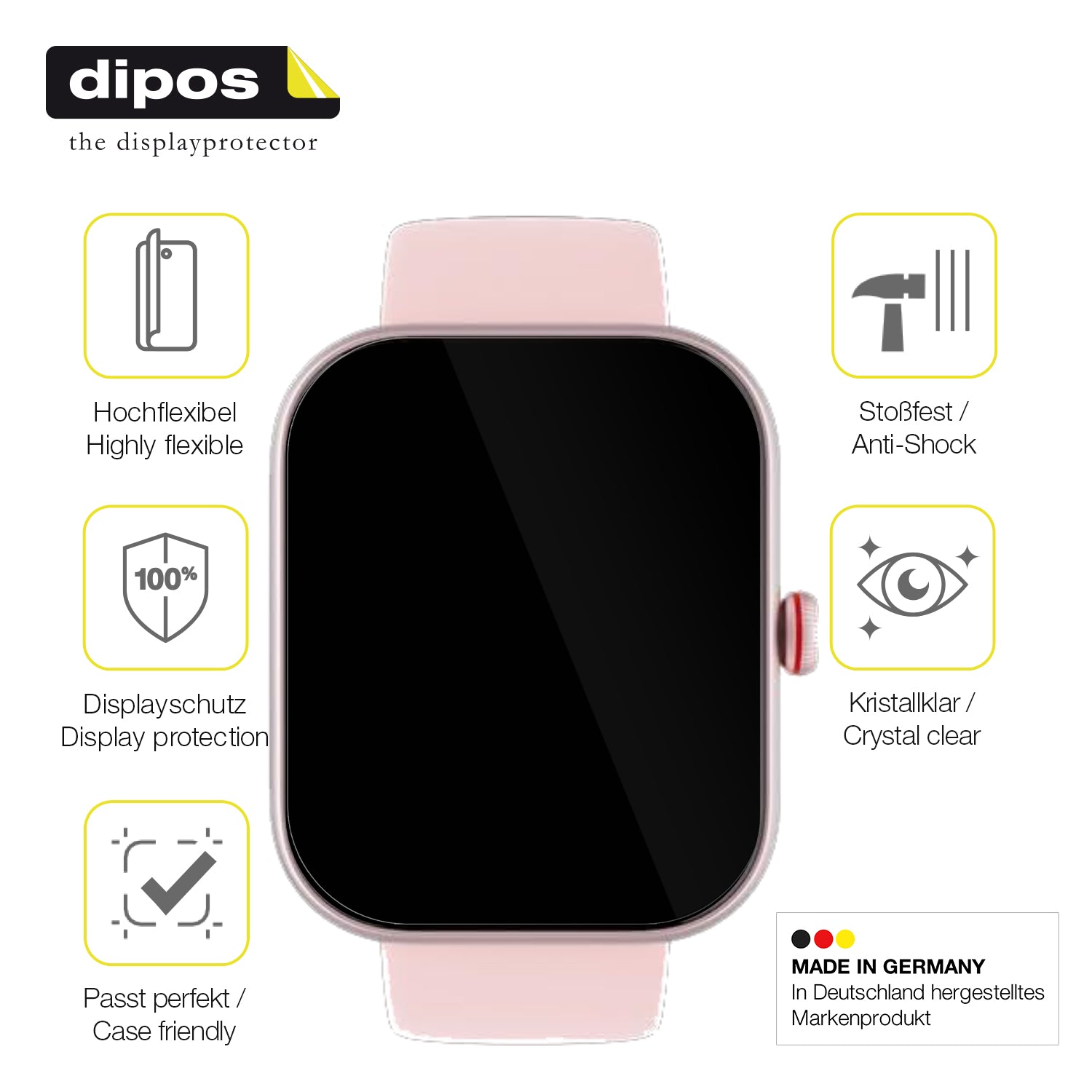 Displayschutz hergestellt in Deutschland, höchste Qualität made in Germany