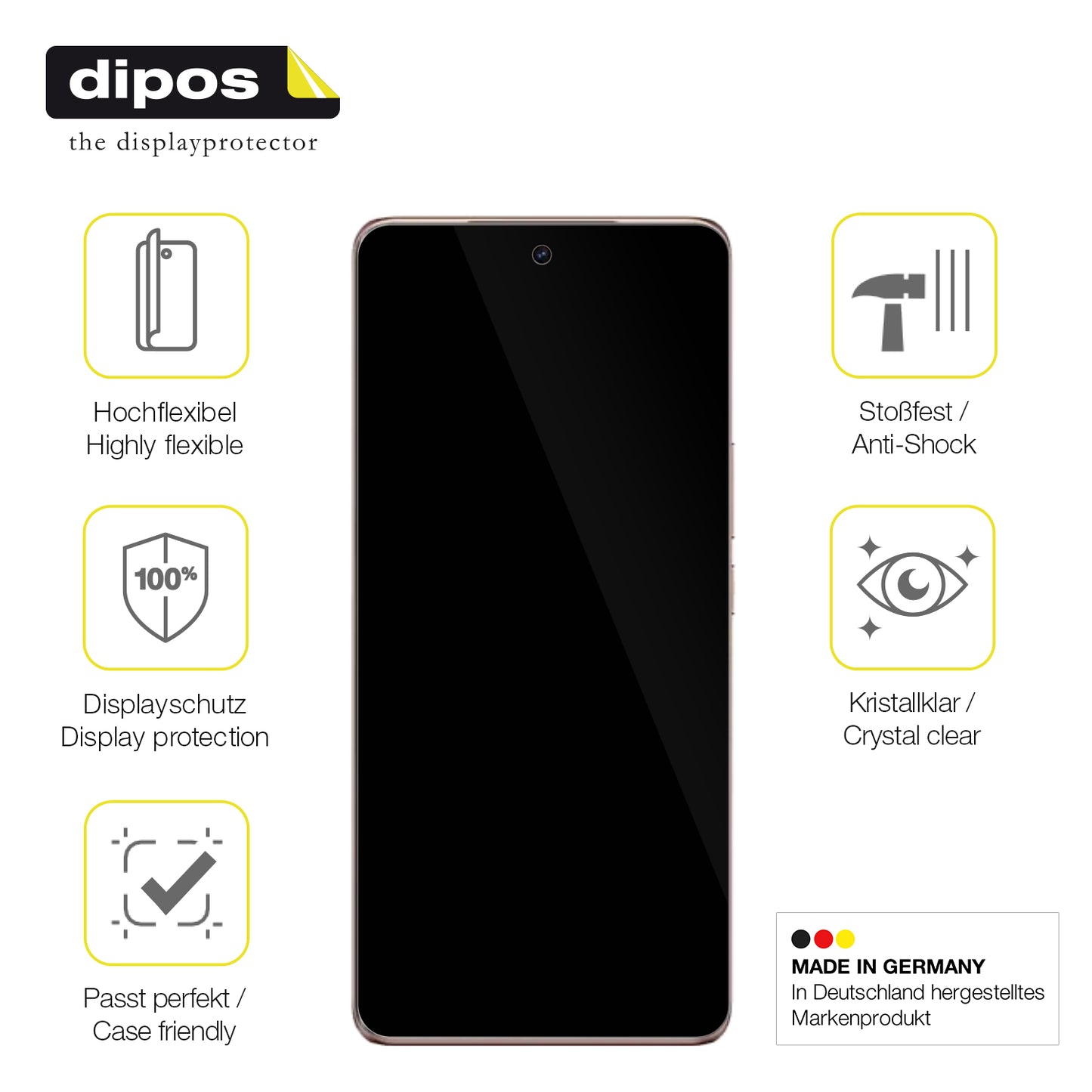 Displayschutz hergestellt in Deutschland, höchste Qualität made in Germany