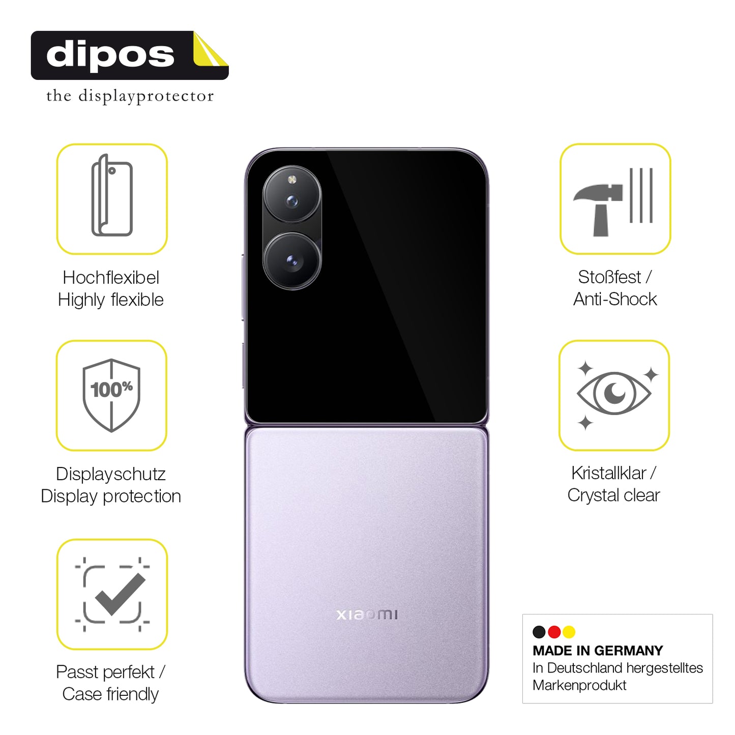 Displayschutz hergestellt in Deutschland, höchste Qualität made in Germany