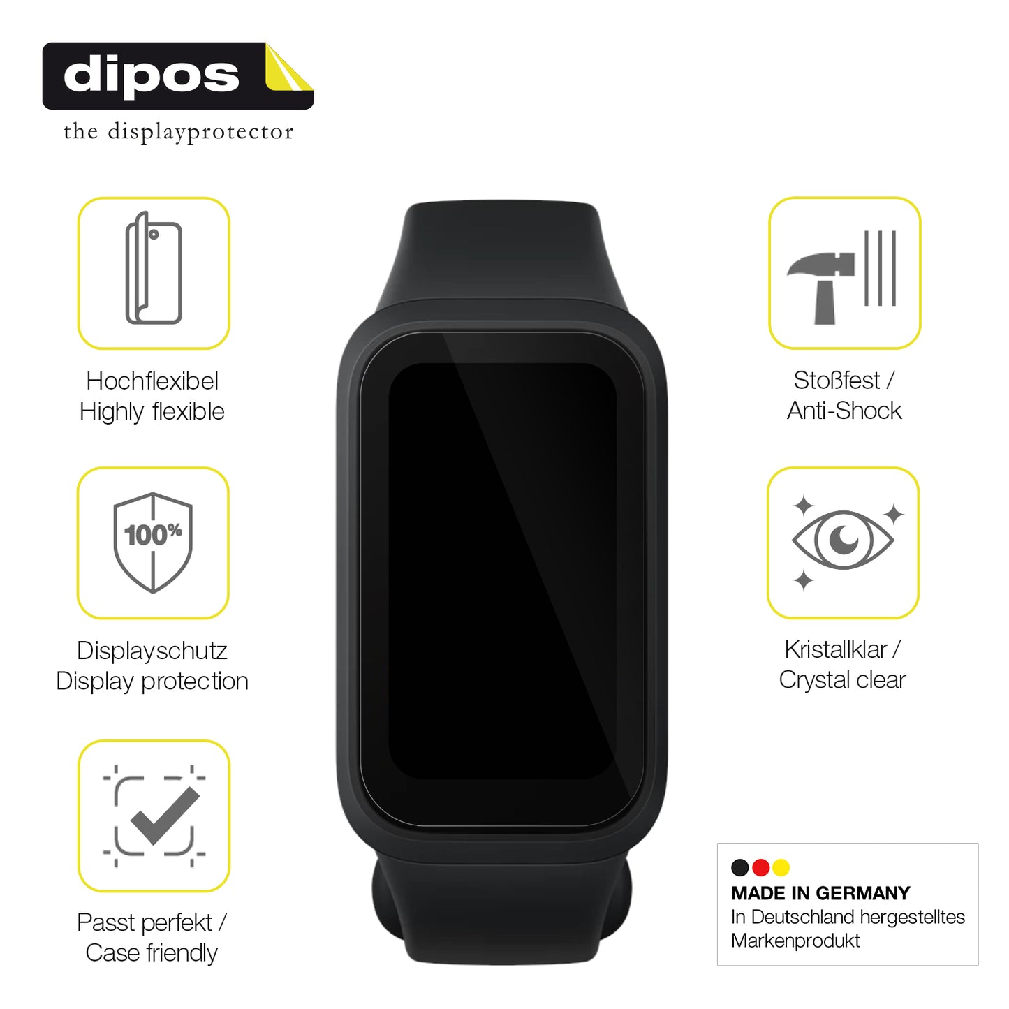 Displayschutz hergestellt in Deutschland, höchste Qualität made in Germany