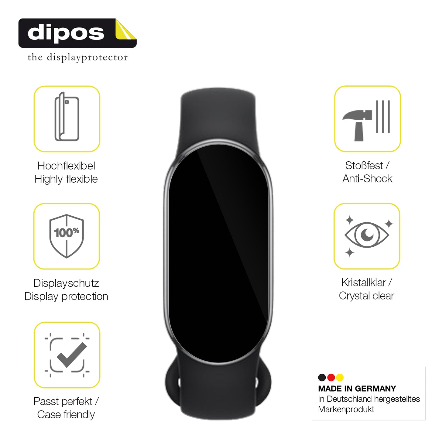Displayschutz hergestellt in Deutschland, höchste Qualität made in Germany