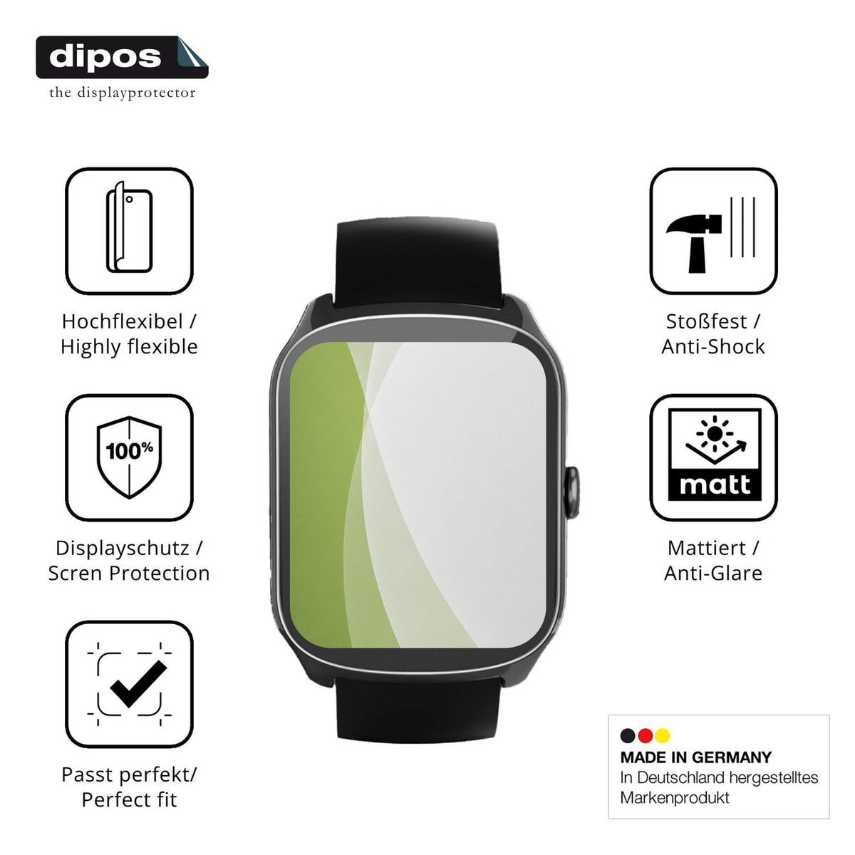 Displayschutz hergestellt in Deutschland, höchste Qualität made in Germany