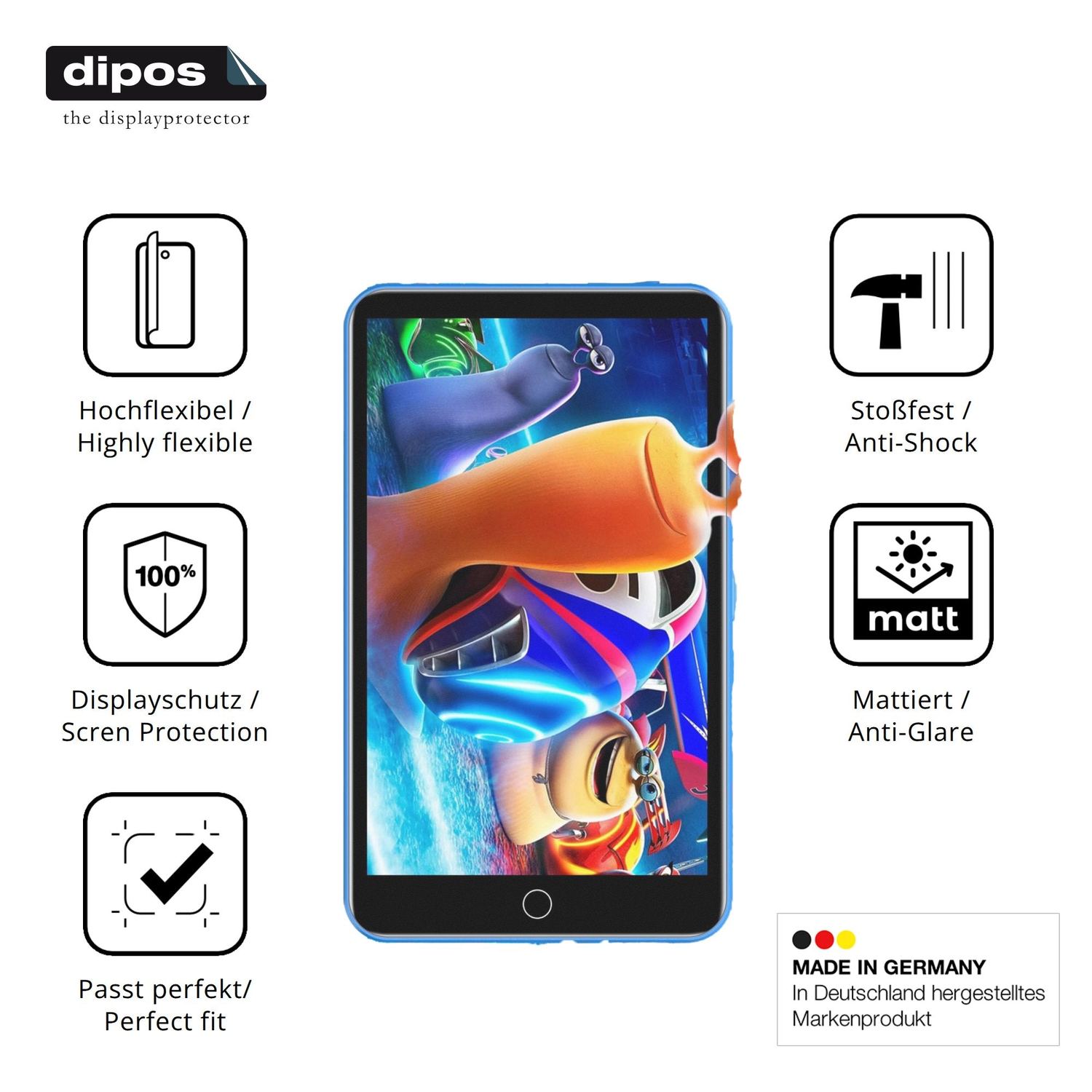 Displayschutz hergestellt in Deutschland, höchste Qualität made in Germany