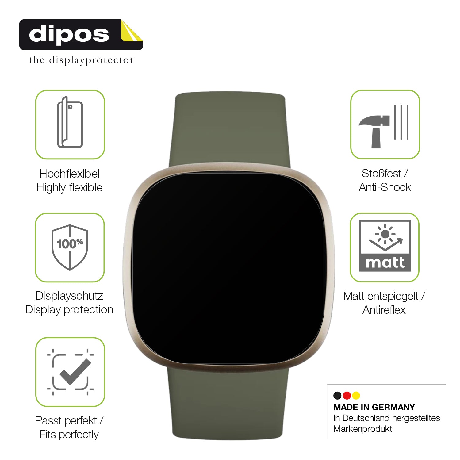 Displayschutz hergestellt in Deutschland, höchste Qualität made in Germany