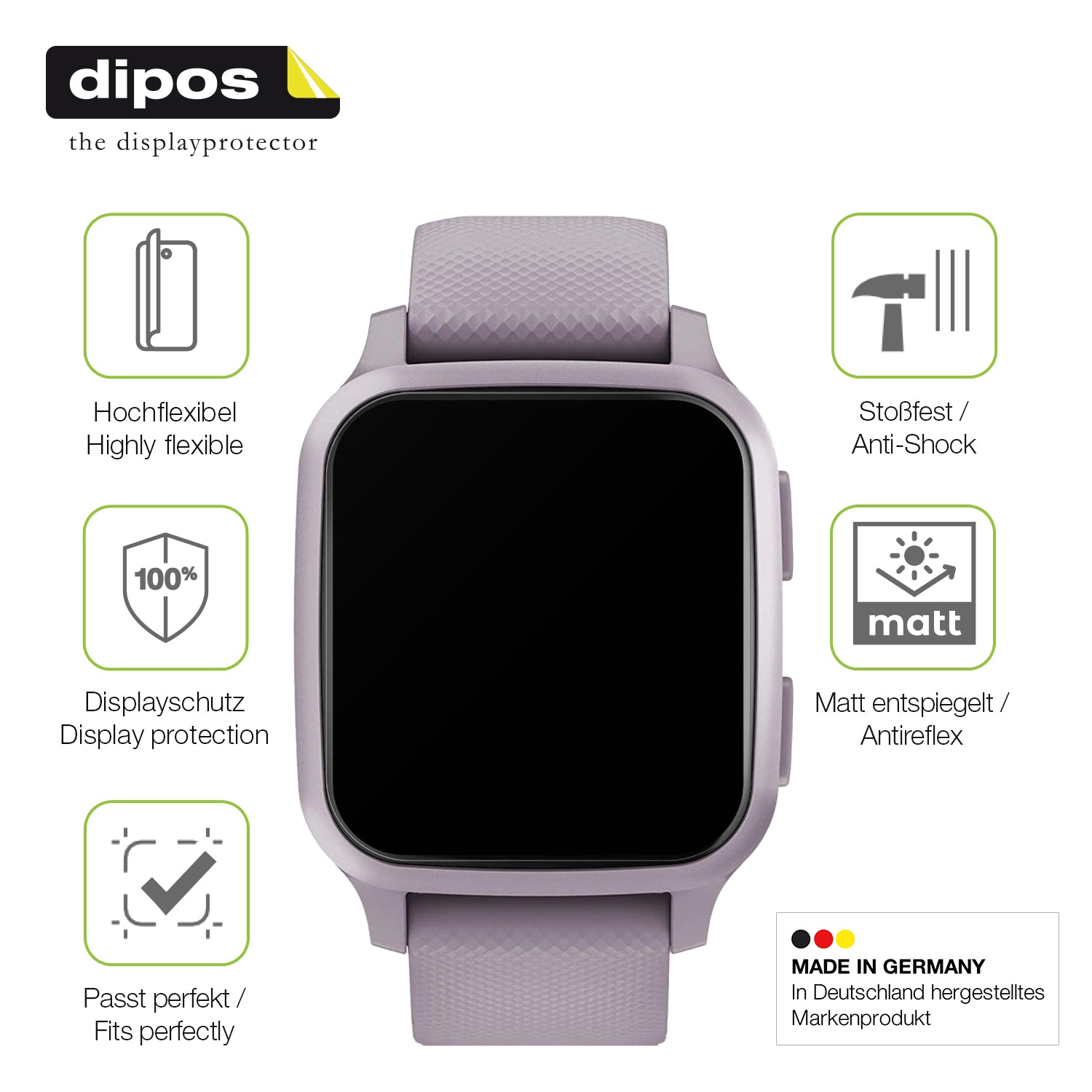 Displayschutz hergestellt in Deutschland, höchste Qualität made in Germany