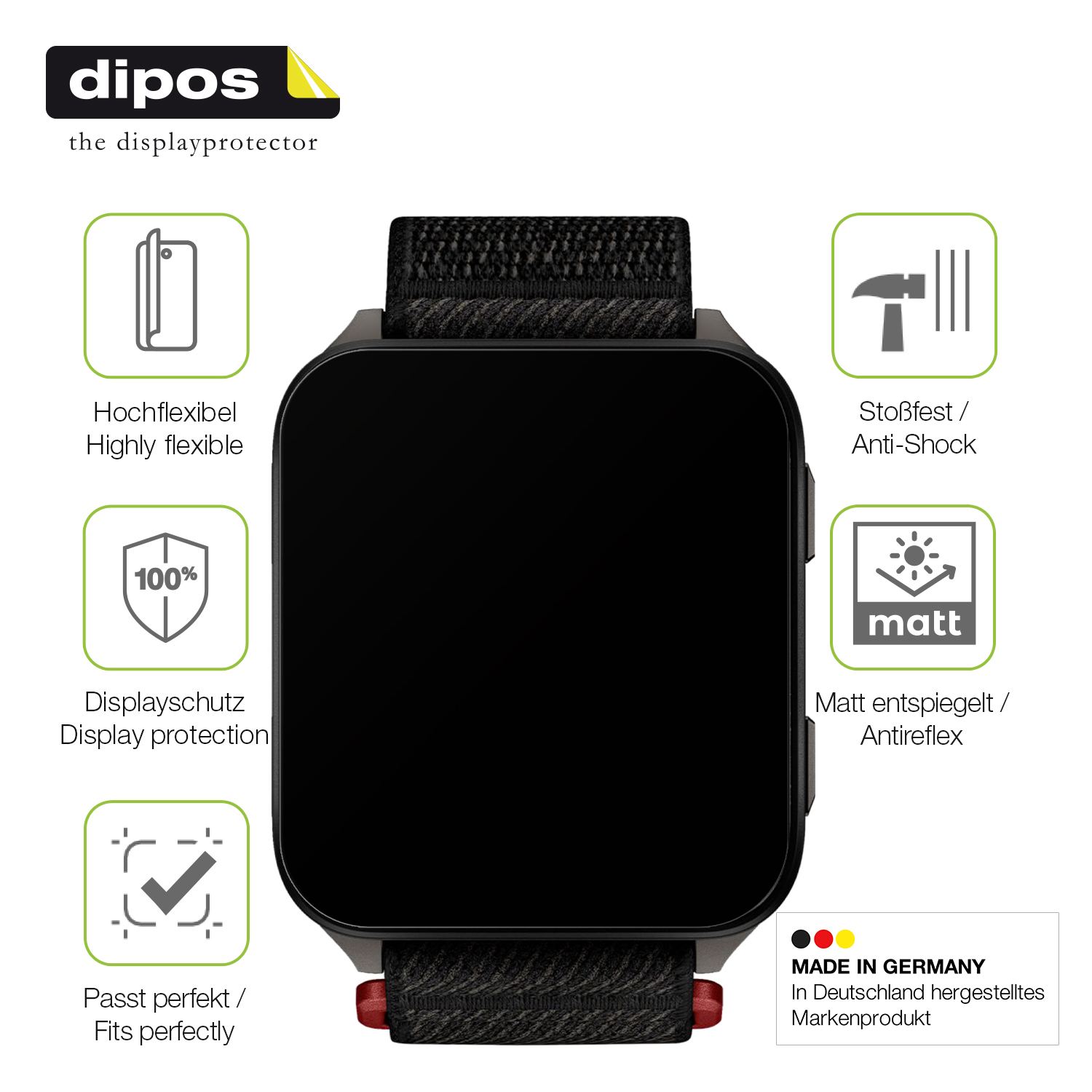 Displayschutz hergestellt in Deutschland, höchste Qualität made in Germany