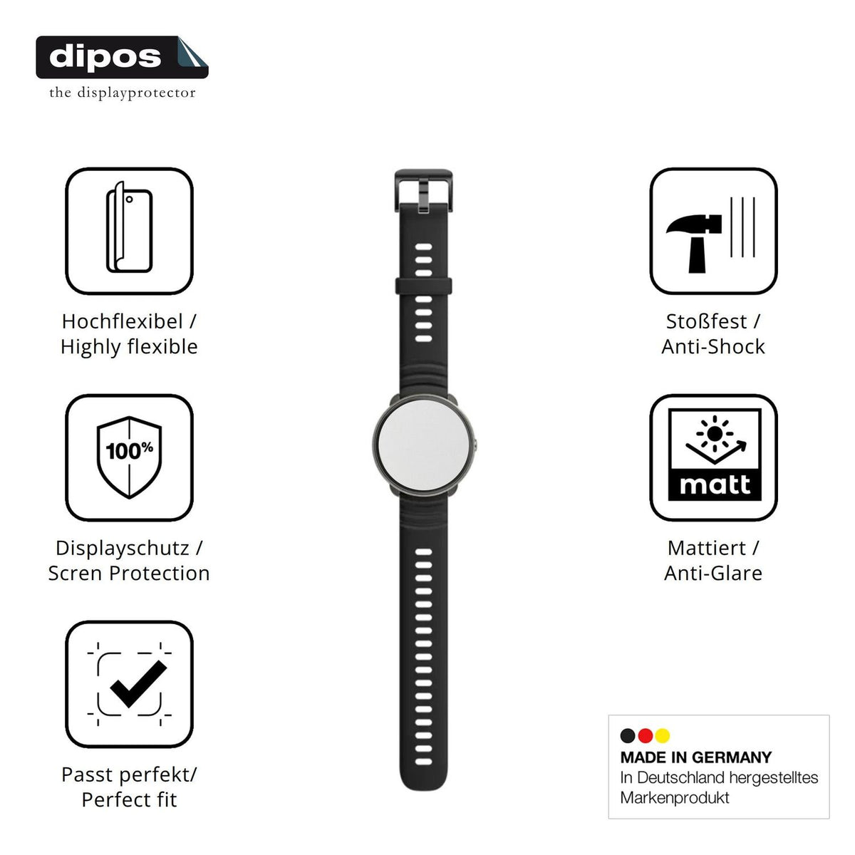 Displayschutz hergestellt in Deutschland, höchste Qualität made in Germany