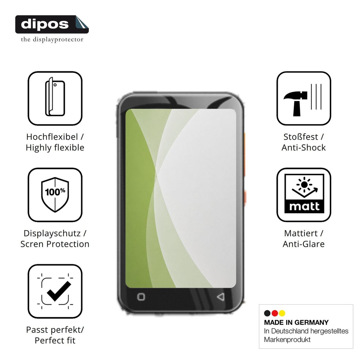 Displayschutz hergestellt in Deutschland, höchste Qualität made in Germany
