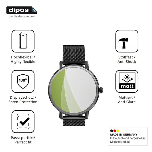 Matte Displayschutzfolie von dipos passend für IOWODO R20 Pro, 100% Displayabdeckung und blasenfreie Montage