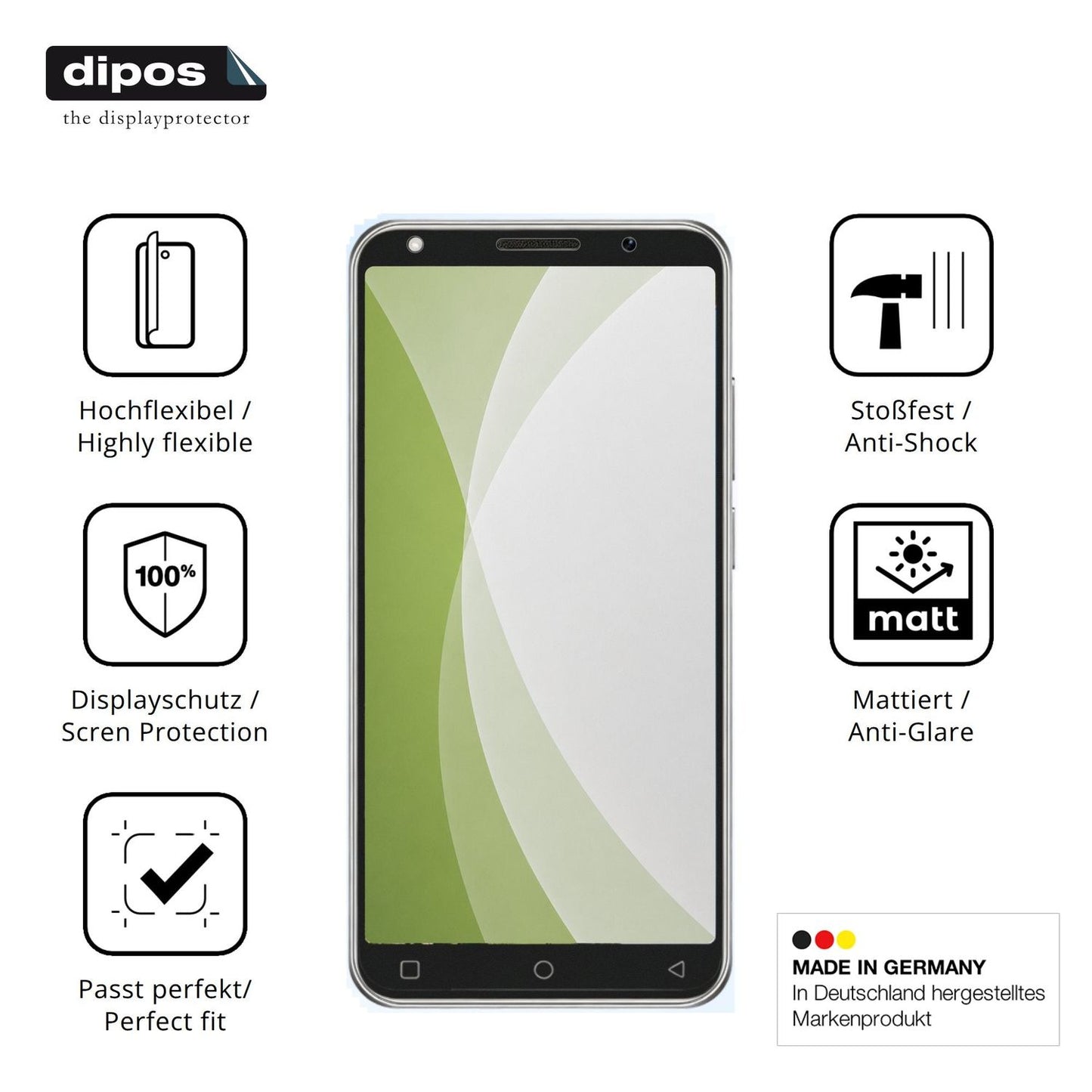 Displayschutz hergestellt in Deutschland, höchste Qualität made in Germany