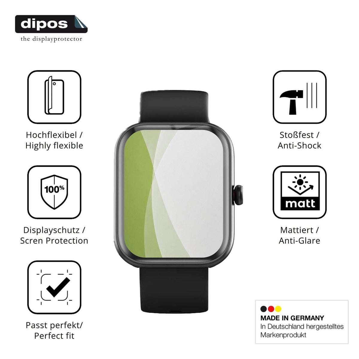 Displayschutz hergestellt in Deutschland, höchste Qualität made in Germany