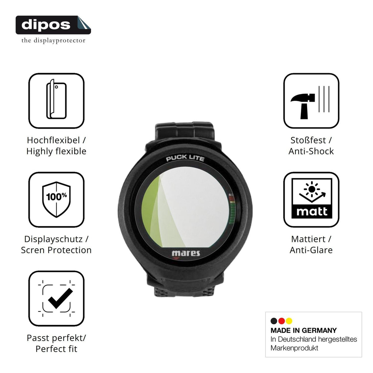 Displayschutz hergestellt in Deutschland, höchste Qualität made in Germany
