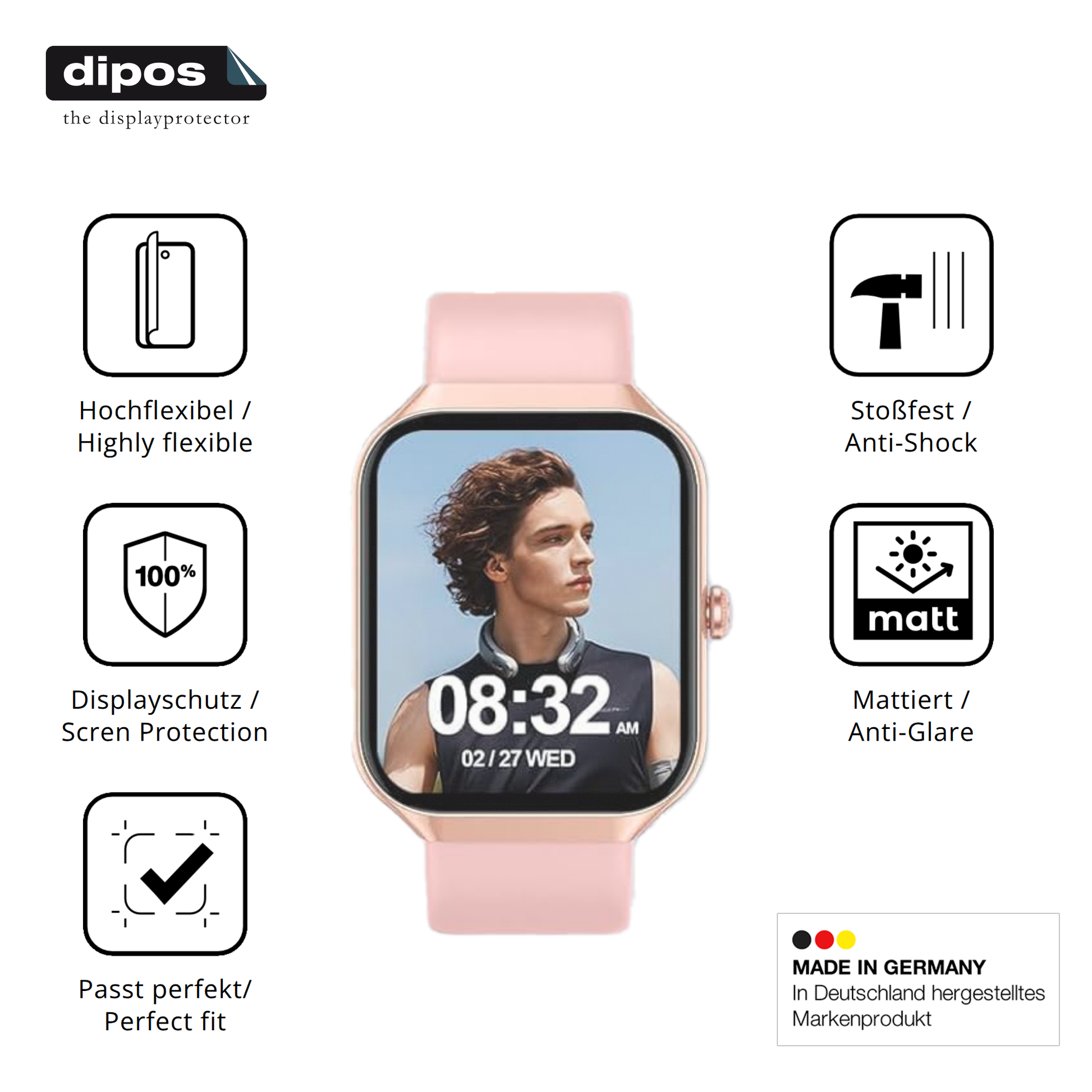Displayschutz hergestellt in Deutschland, höchste Qualität made in Germany