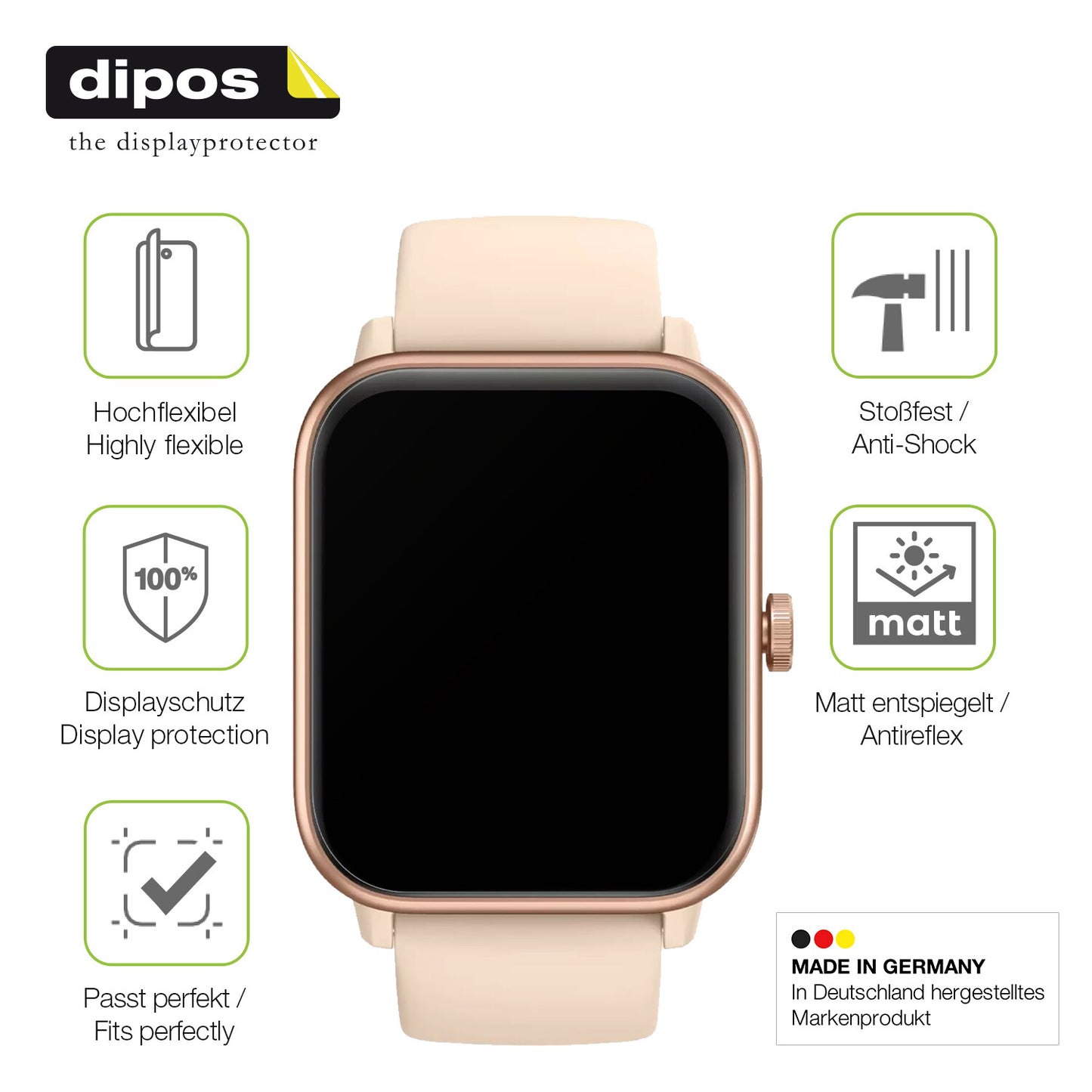 Displayschutz hergestellt in Deutschland, höchste Qualität made in Germany