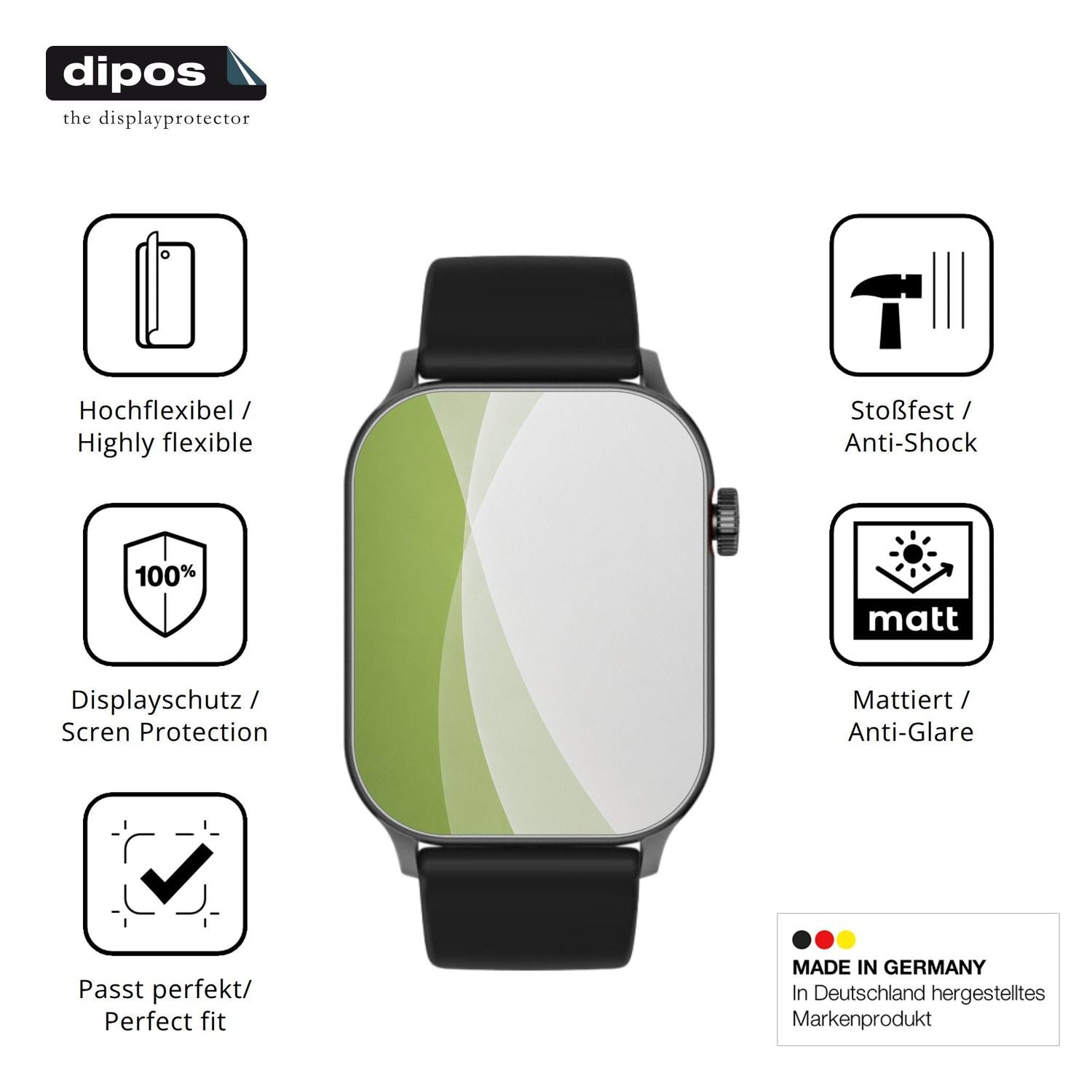 Displayschutz hergestellt in Deutschland, höchste Qualität made in Germany