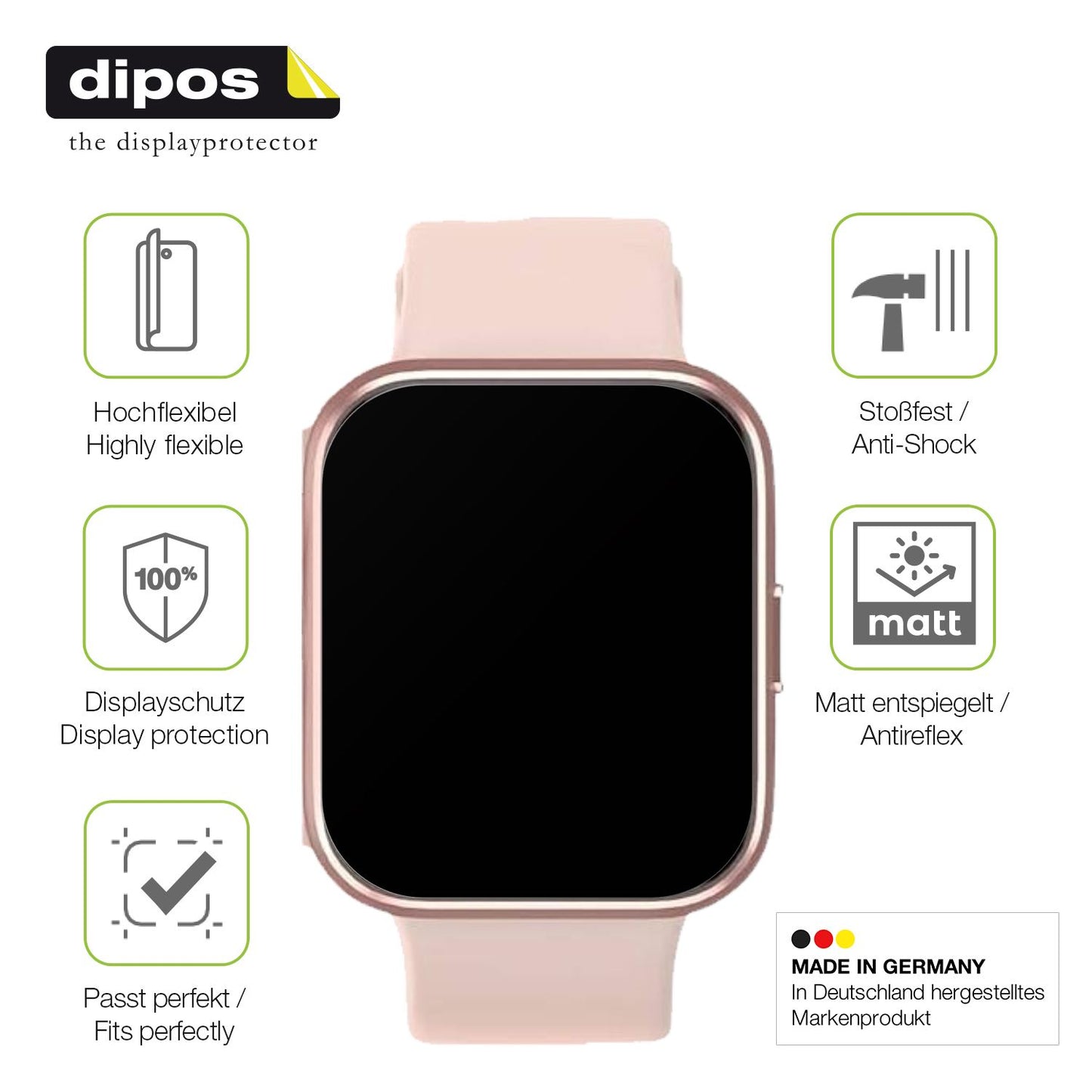 Displayschutz hergestellt in Deutschland, höchste Qualität made in Germany