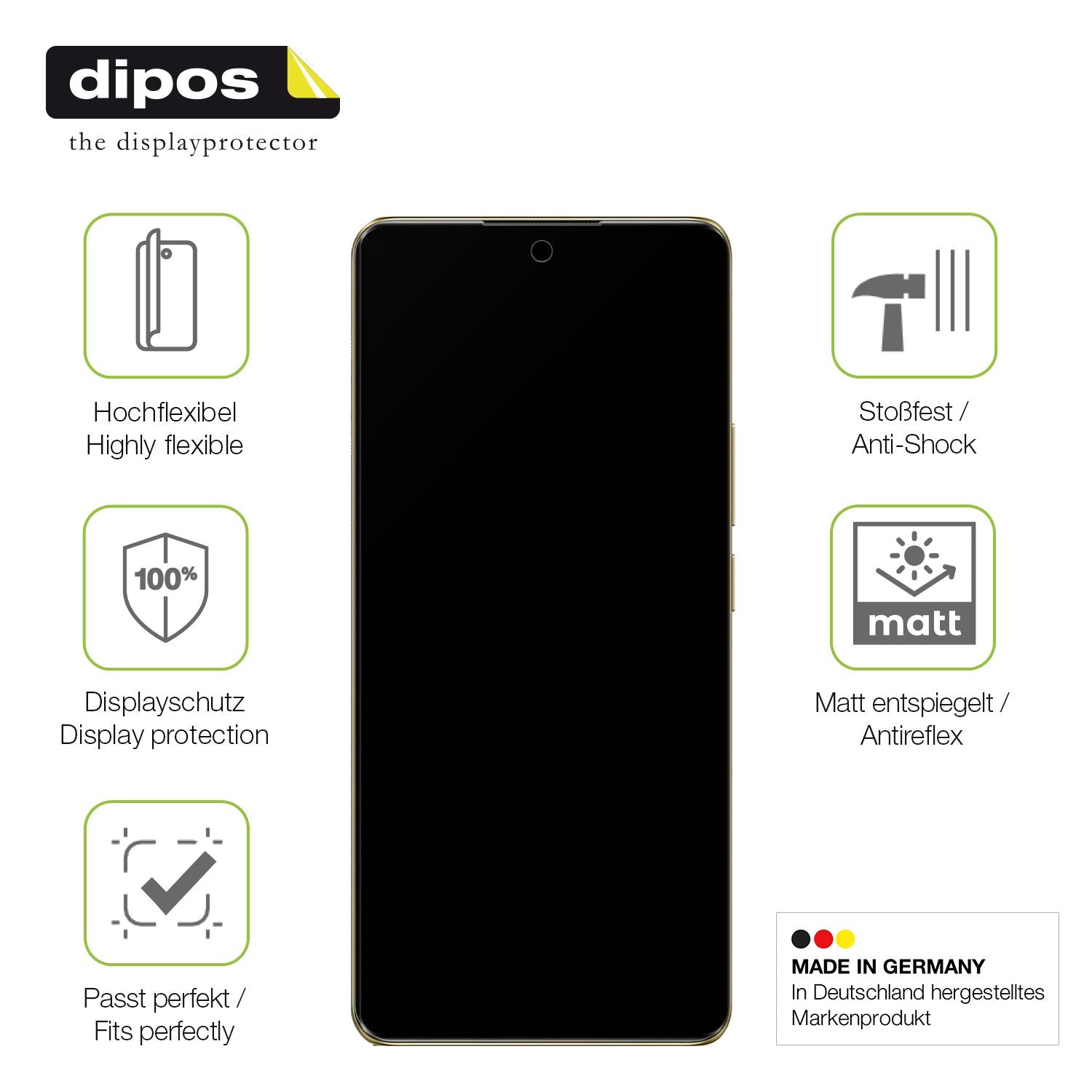 Displayschutz hergestellt in Deutschland, höchste Qualität made in Germany