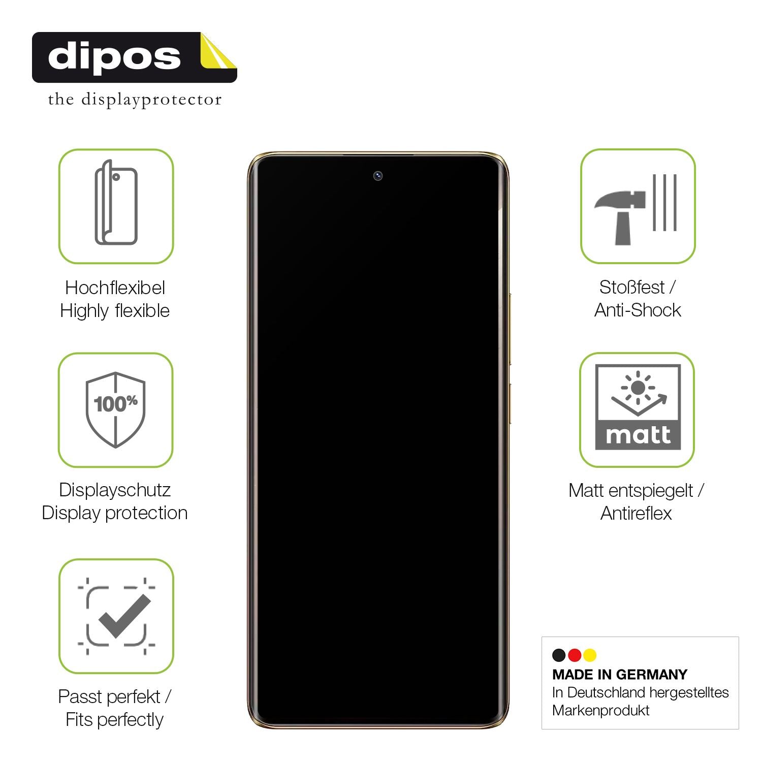 Displayschutz hergestellt in Deutschland, höchste Qualität made in Germany