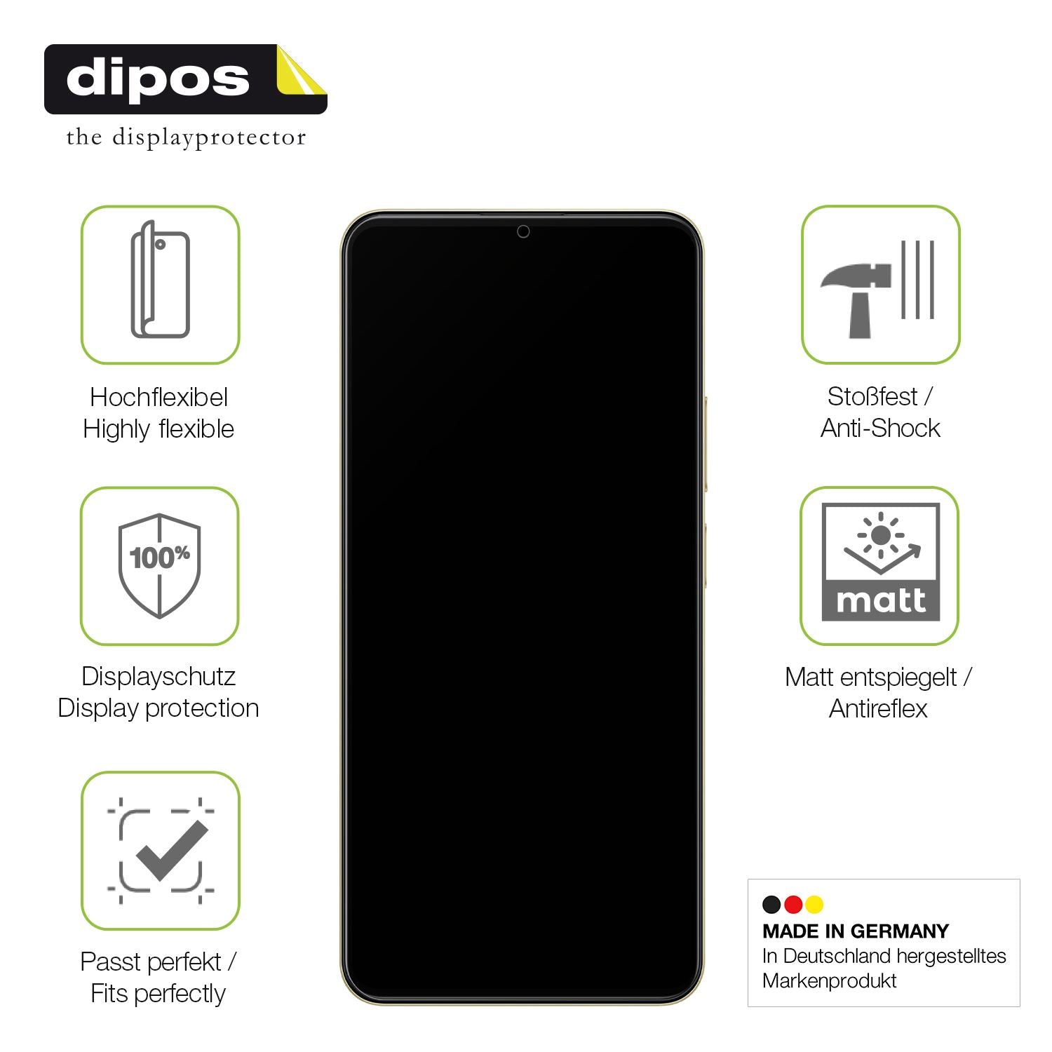 Displayschutz hergestellt in Deutschland, höchste Qualität made in Germany