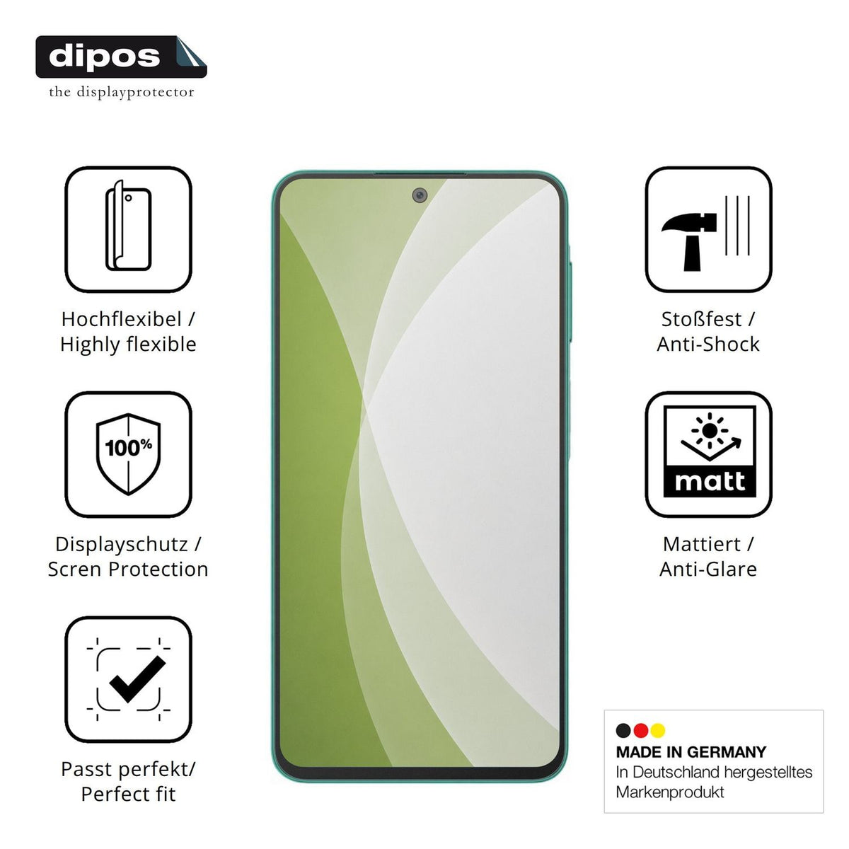 Displayschutz hergestellt in Deutschland, höchste Qualität made in Germany
