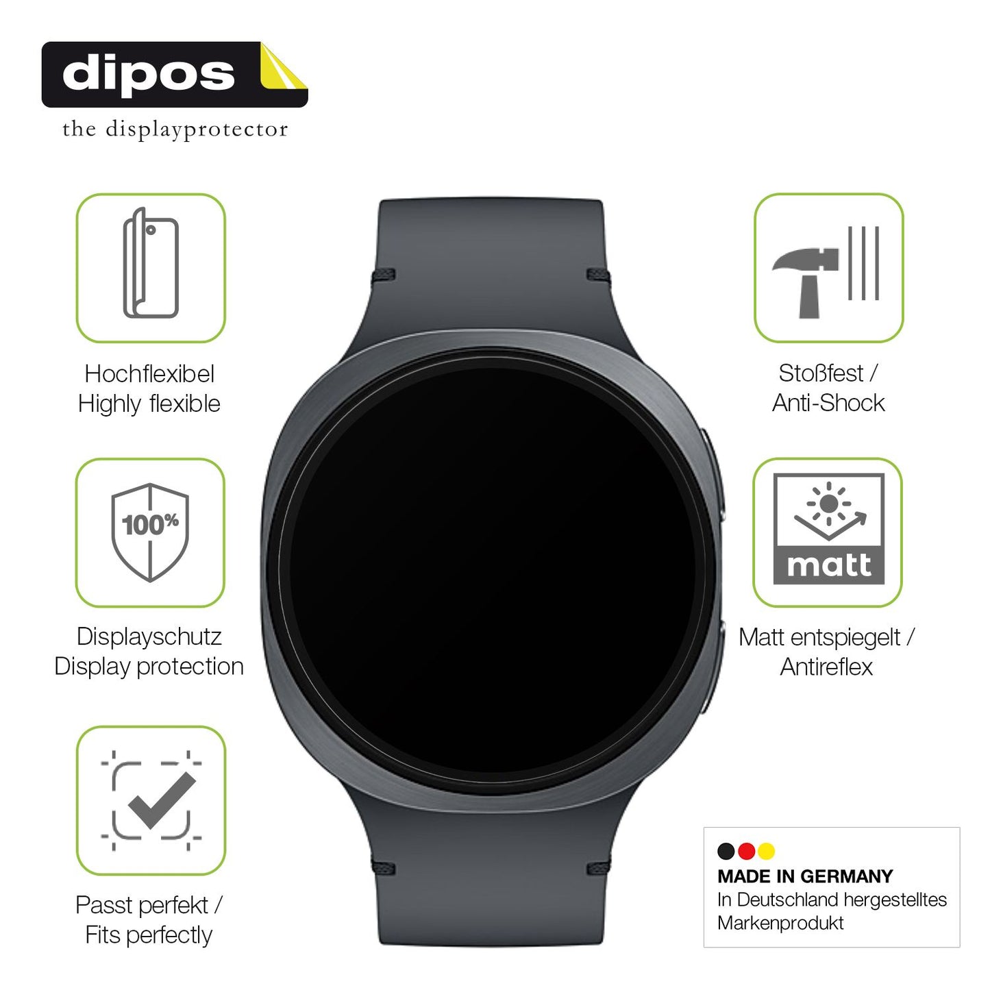 Displayschutz hergestellt in Deutschland, höchste Qualität made in Germany