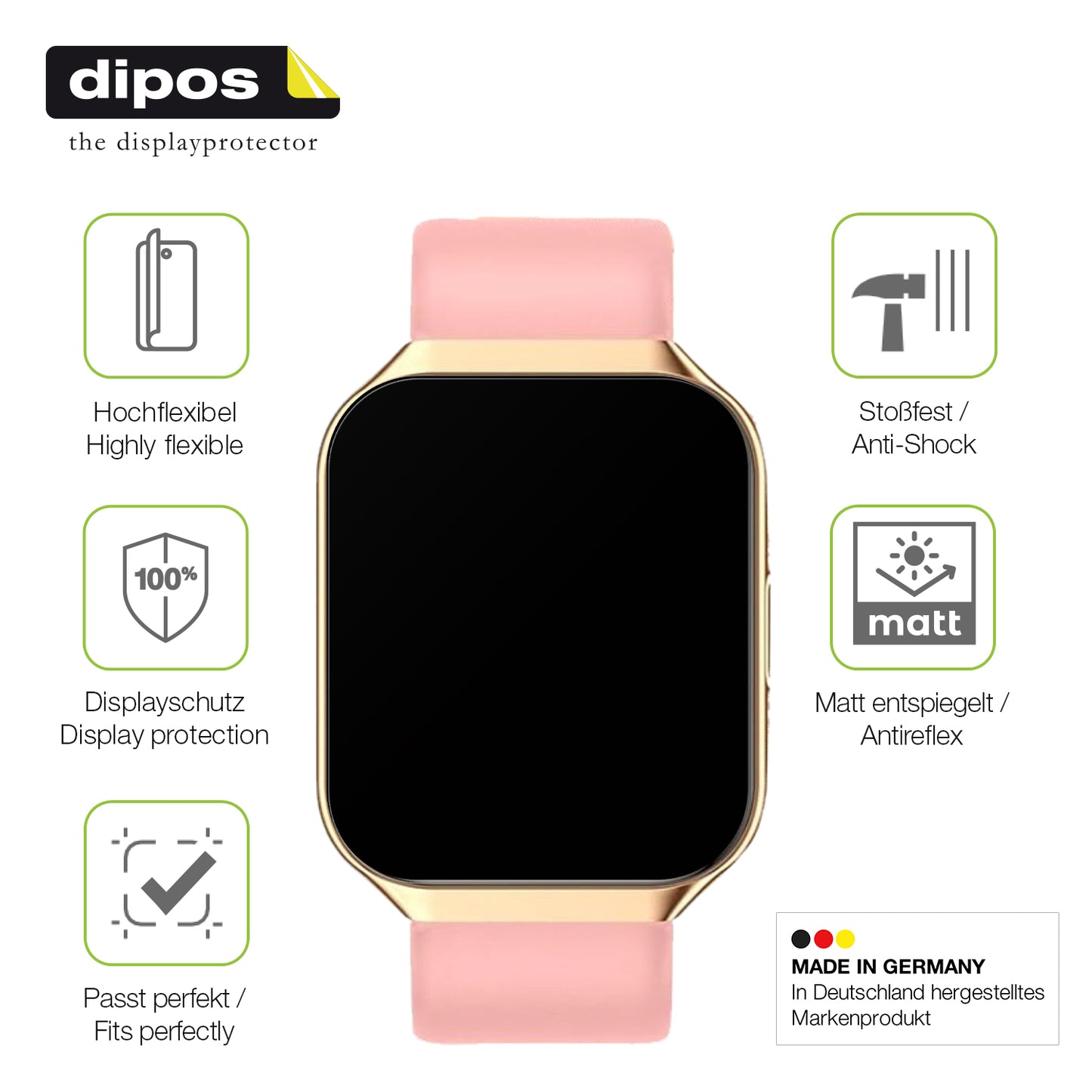 Displayschutz hergestellt in Deutschland, höchste Qualität made in Germany