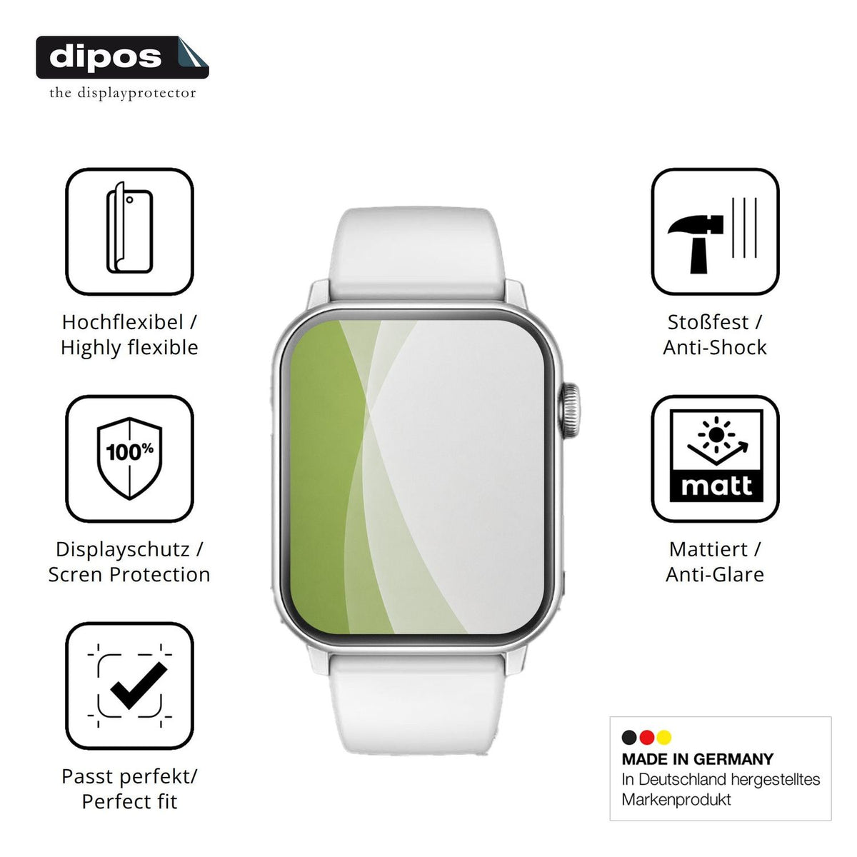 Displayschutz hergestellt in Deutschland, höchste Qualität made in Germany