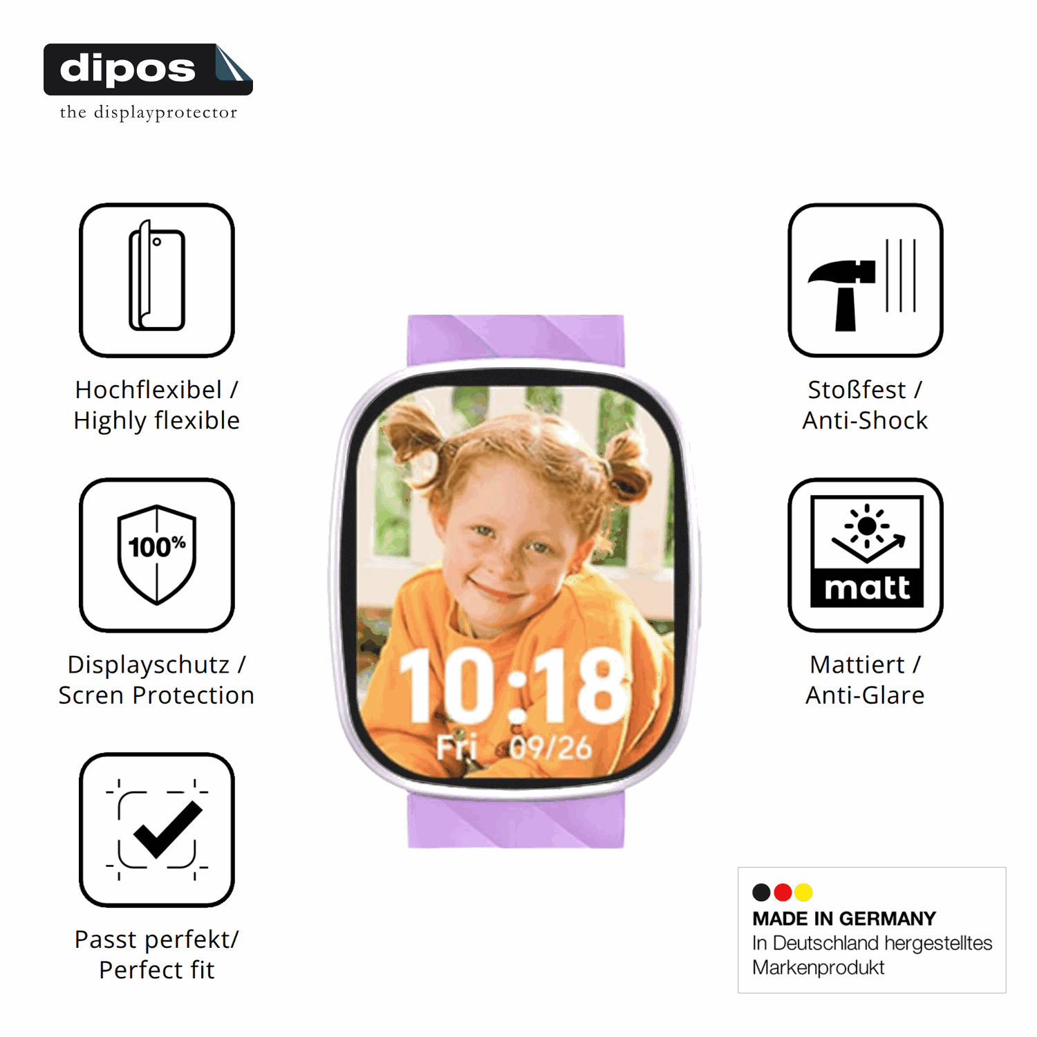Displayschutz hergestellt in Deutschland, höchste Qualität made in Germany