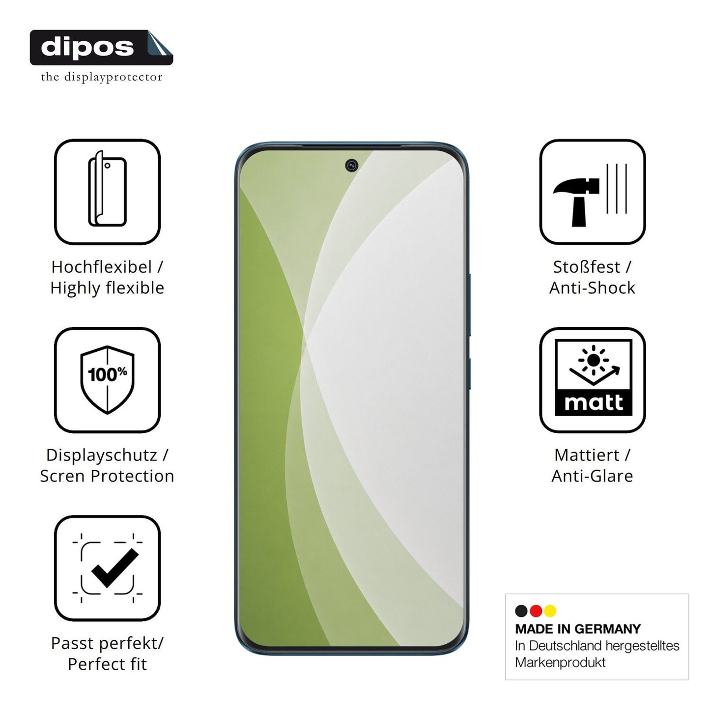 Displayschutz hergestellt in Deutschland, höchste Qualität made in Germany