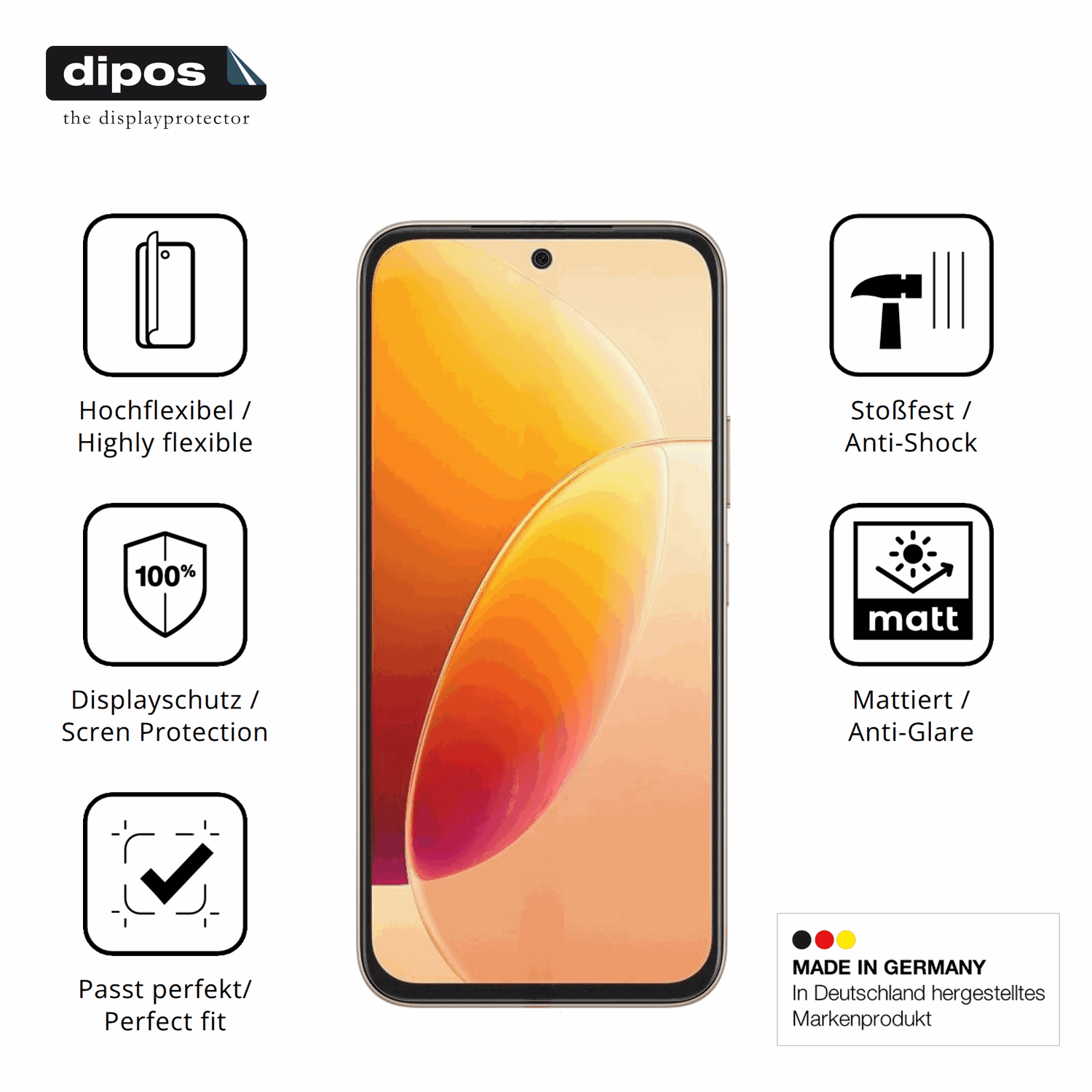Displayschutz hergestellt in Deutschland, höchste Qualität made in Germany