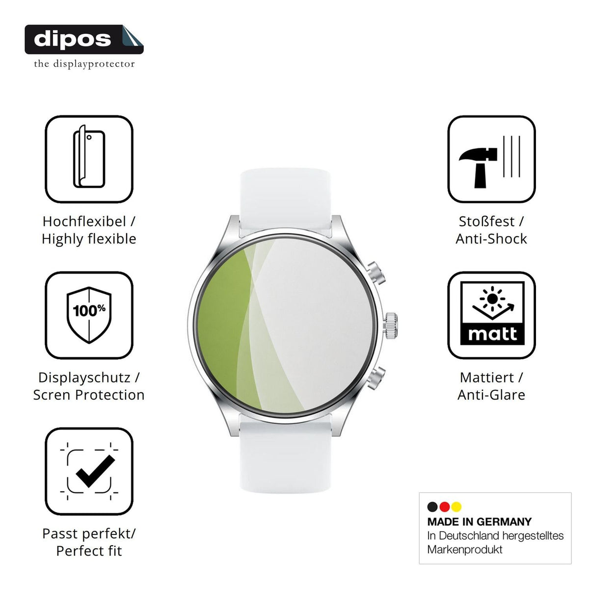 Displayschutz hergestellt in Deutschland, höchste Qualität made in Germany