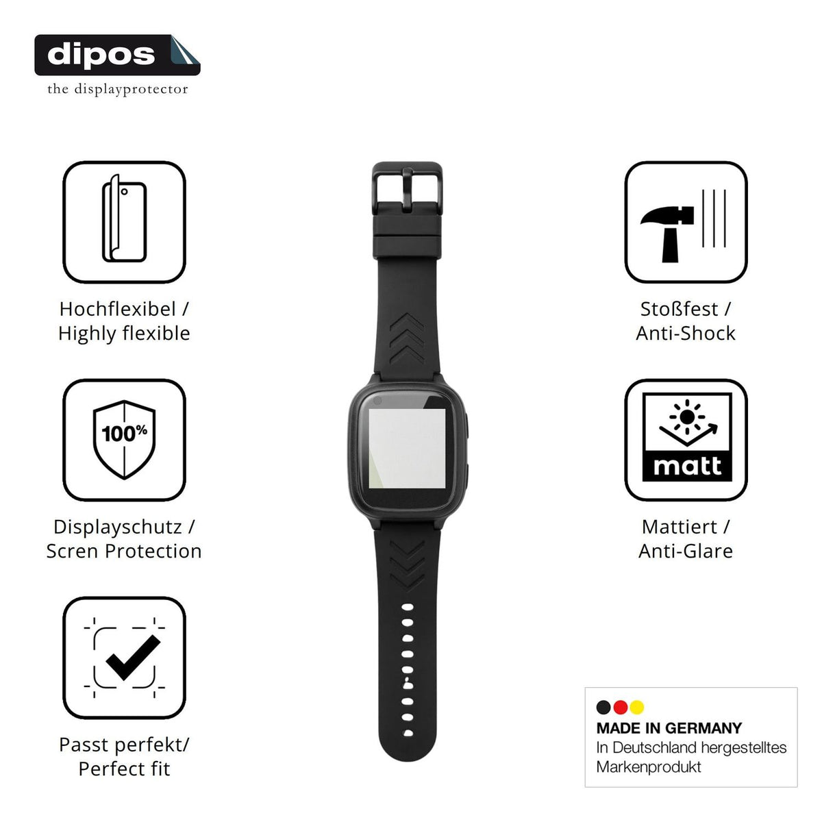 Displayschutz hergestellt in Deutschland, höchste Qualität made in Germany