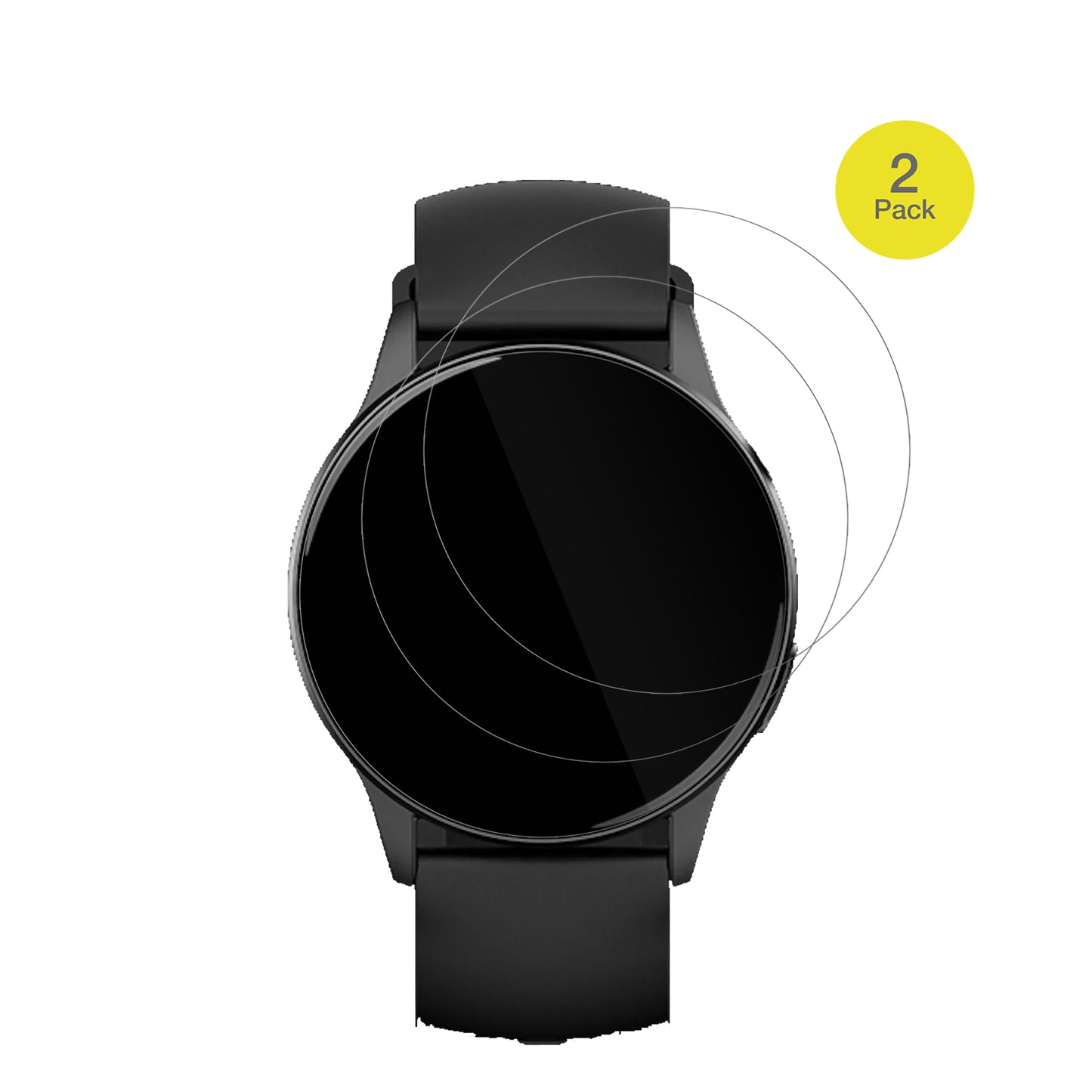360GradFITSmartWatch LIGHT 2 2025 mit aufgebrachter dipos Displayschutzfolie, glasklare Darstellung ohne Einschränkungen
