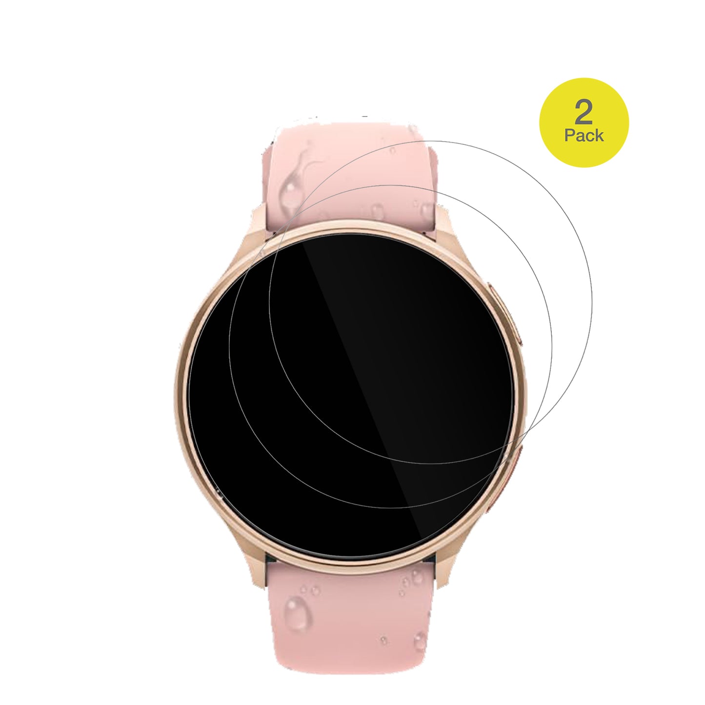 AimiuveiSmartwatch 1.27 Zoll mit aufgebrachter dipos Displayschutzfolie, glasklare Darstellung ohne Einschränkungen