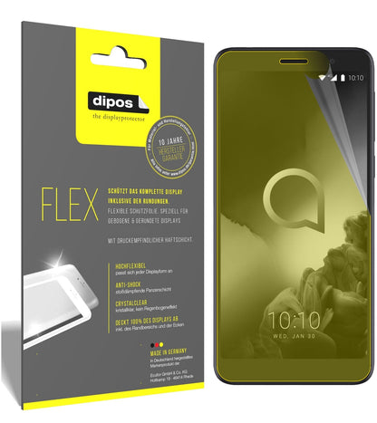 Alcatel1C (2019) mit aufgebrachter dipos Displayschutzfolie, glasklare Darstellung ohne Einschränkungen