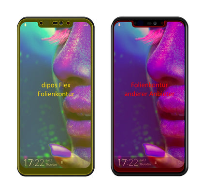 AllviewSoul X5 Pro mit aufgebrachter dipos Displayschutzfolie, glasklare Darstellung ohne Einschränkungen