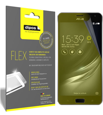 ASUSZenFone Ares ZS572KL mit aufgebrachter dipos Displayschutzfolie, glasklare Darstellung ohne Einschränkungen